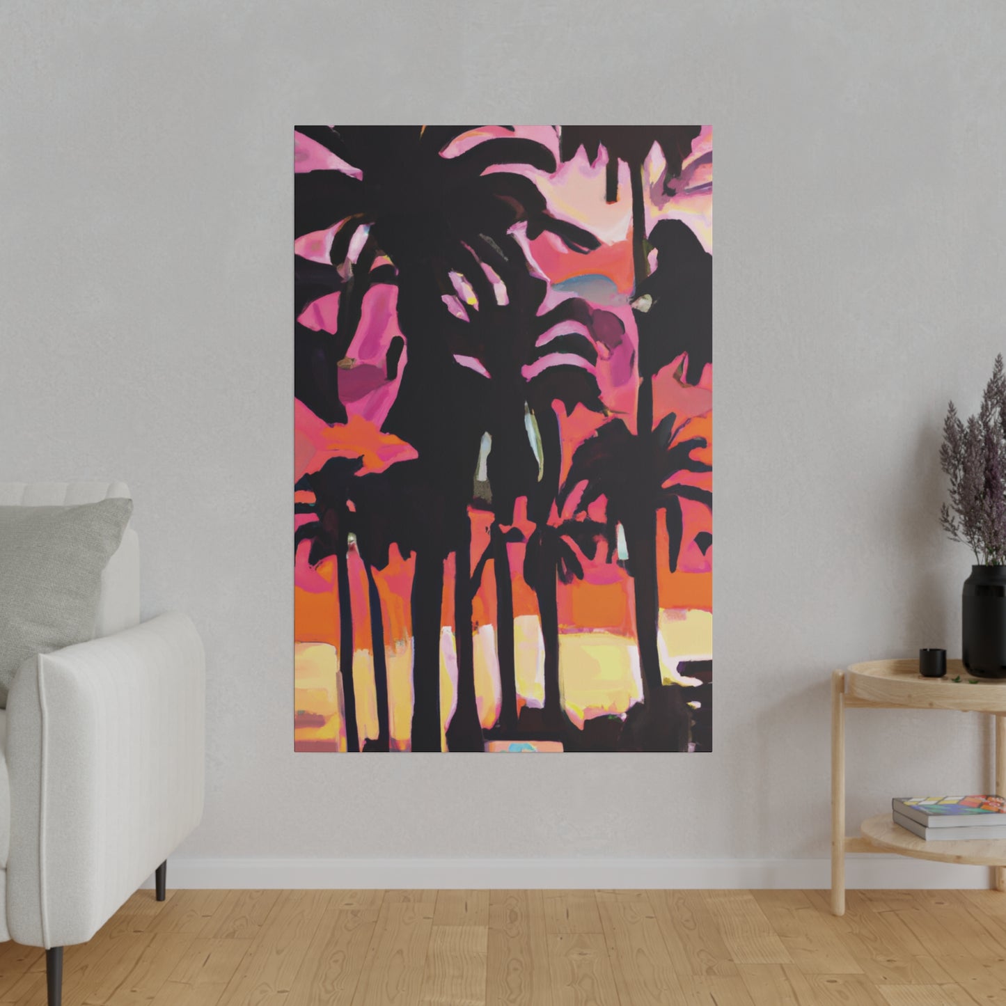 8741N - Miami Beach Sunset Painting Print | Miami | Beach | Sunset | Poster | Home Decor | Wall Art | Canvas