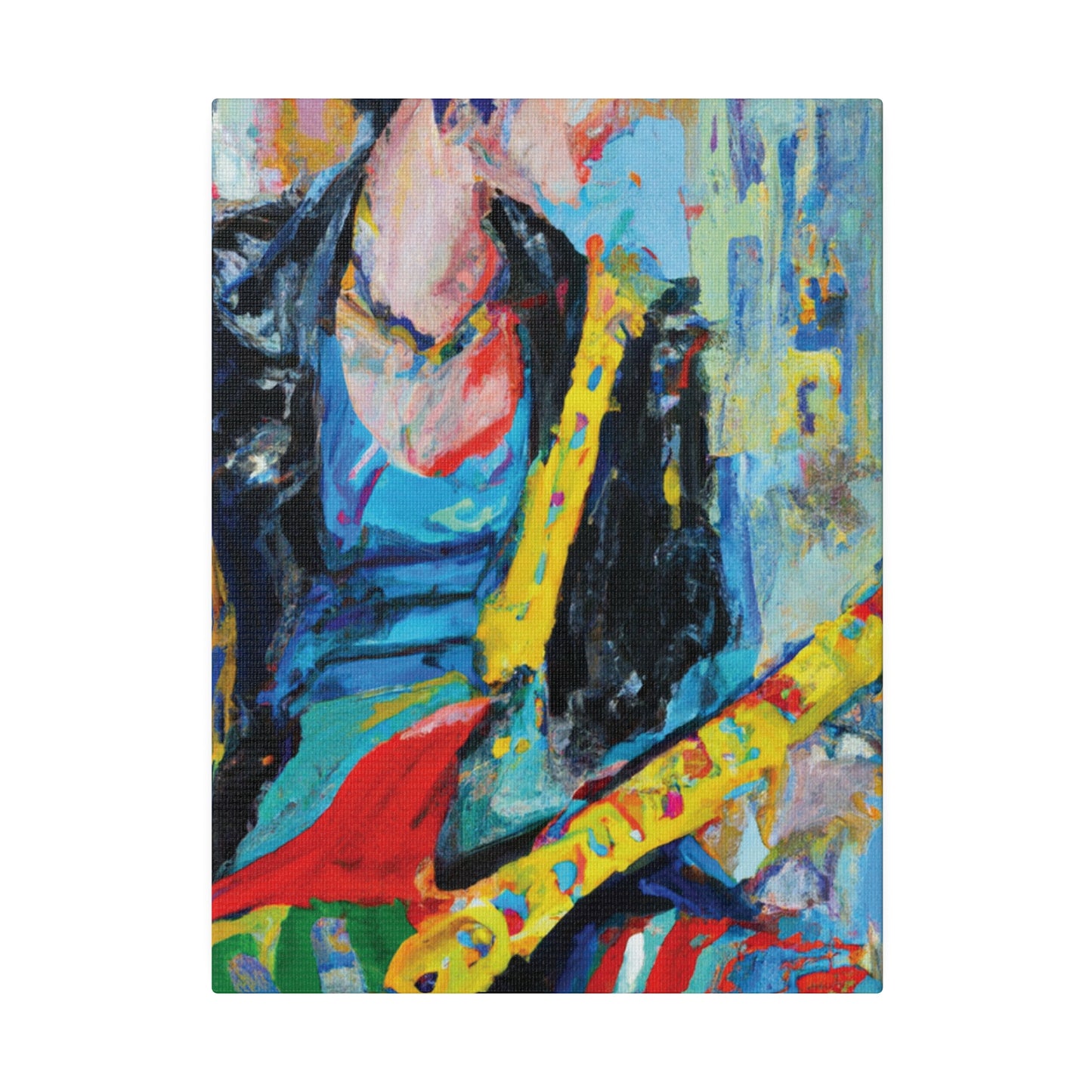 514Y - Rockstar Oil Painting Style Print | Poster | Home Decor | Wall Art | Music Art | Canvas