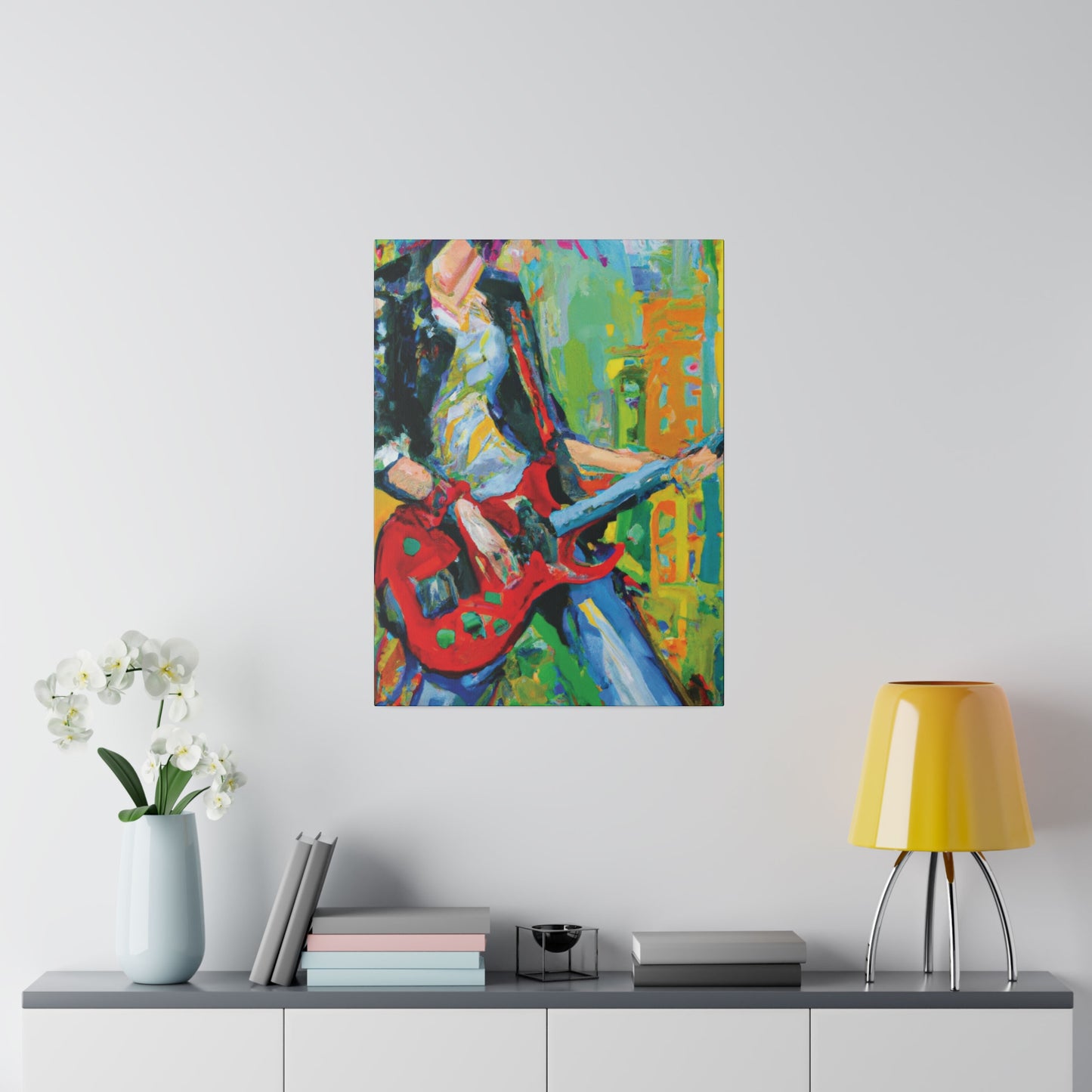 7369K - Rockstar Oil Painting Style Print | Poster | Home Decor | Wall Art | Music Art | Canvas