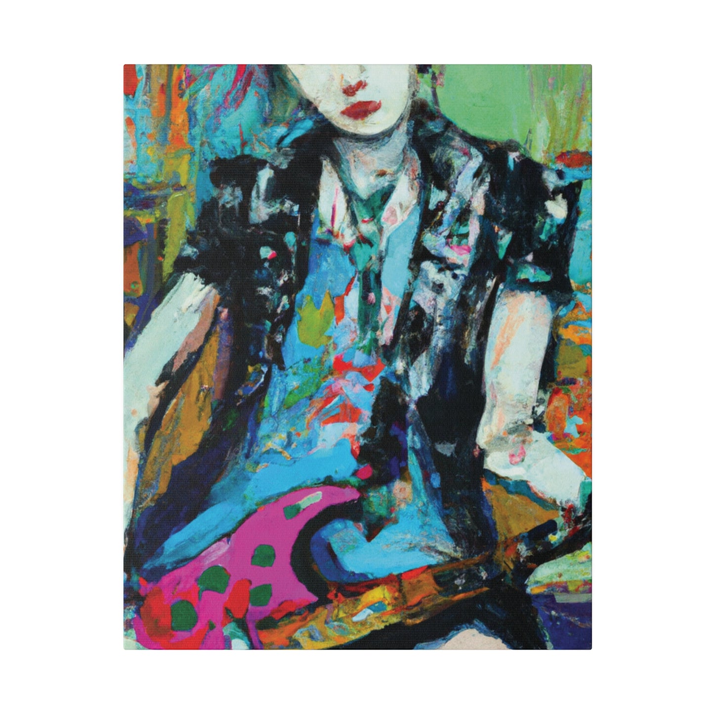 8725A - Rockstar Oil Painting Style Print | Poster | Home Decor | Wall Art | Music Art | Canvas