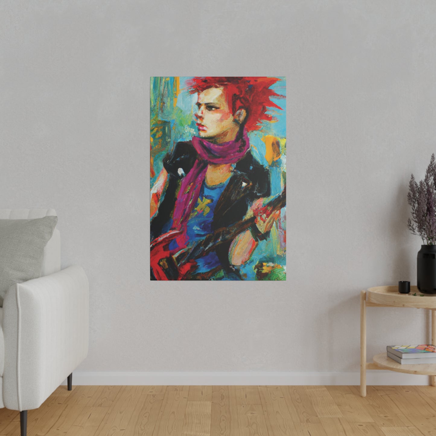 4638X - Rockstar Oil Painting Style Print | Poster | Home Decor | Wall Art | Music Art | Canvas