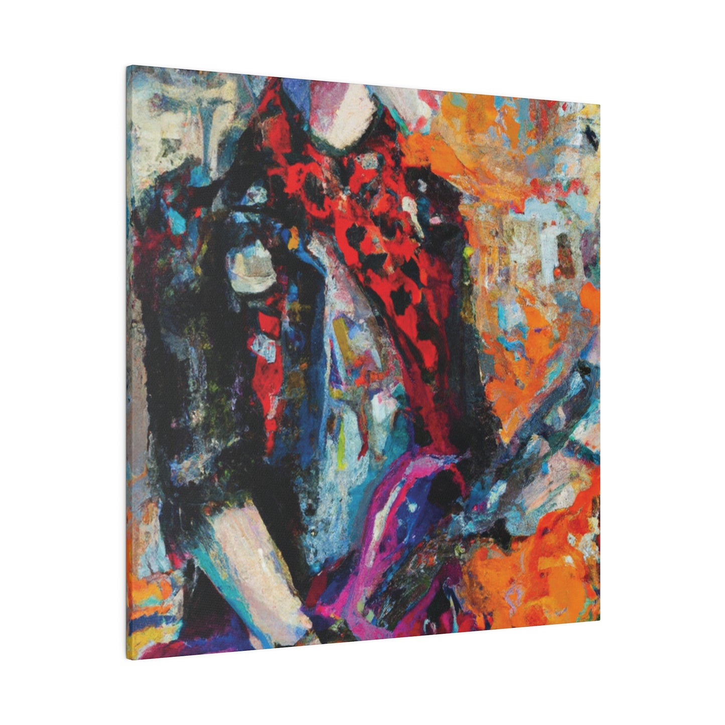 9348Q - Rockstar Oil Painting Style Print | Poster | Home Decor | Wall Art | Music Art | Canvas