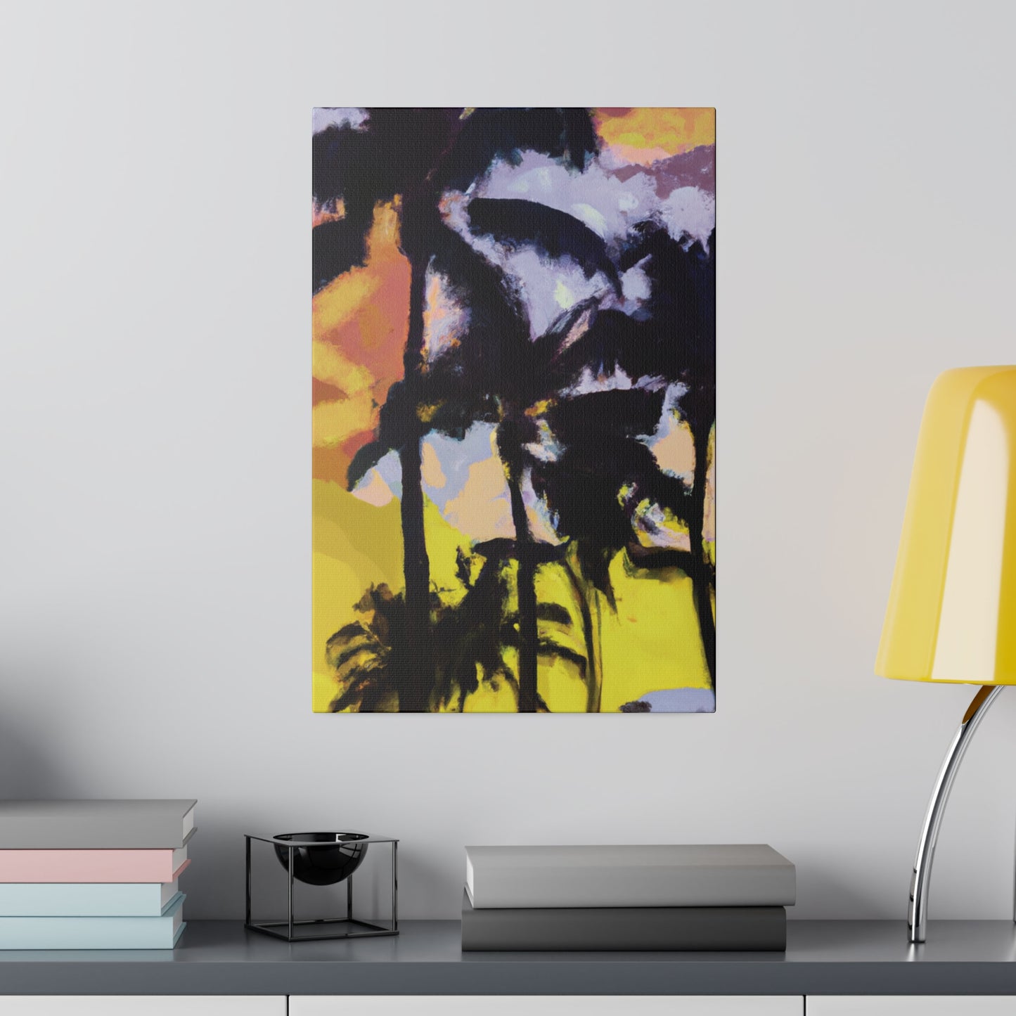 3753W - Miami Beach Sunset Painting Print | Miami | Beach | Sunset | Poster | Home Decor | Wall Art | Canvas