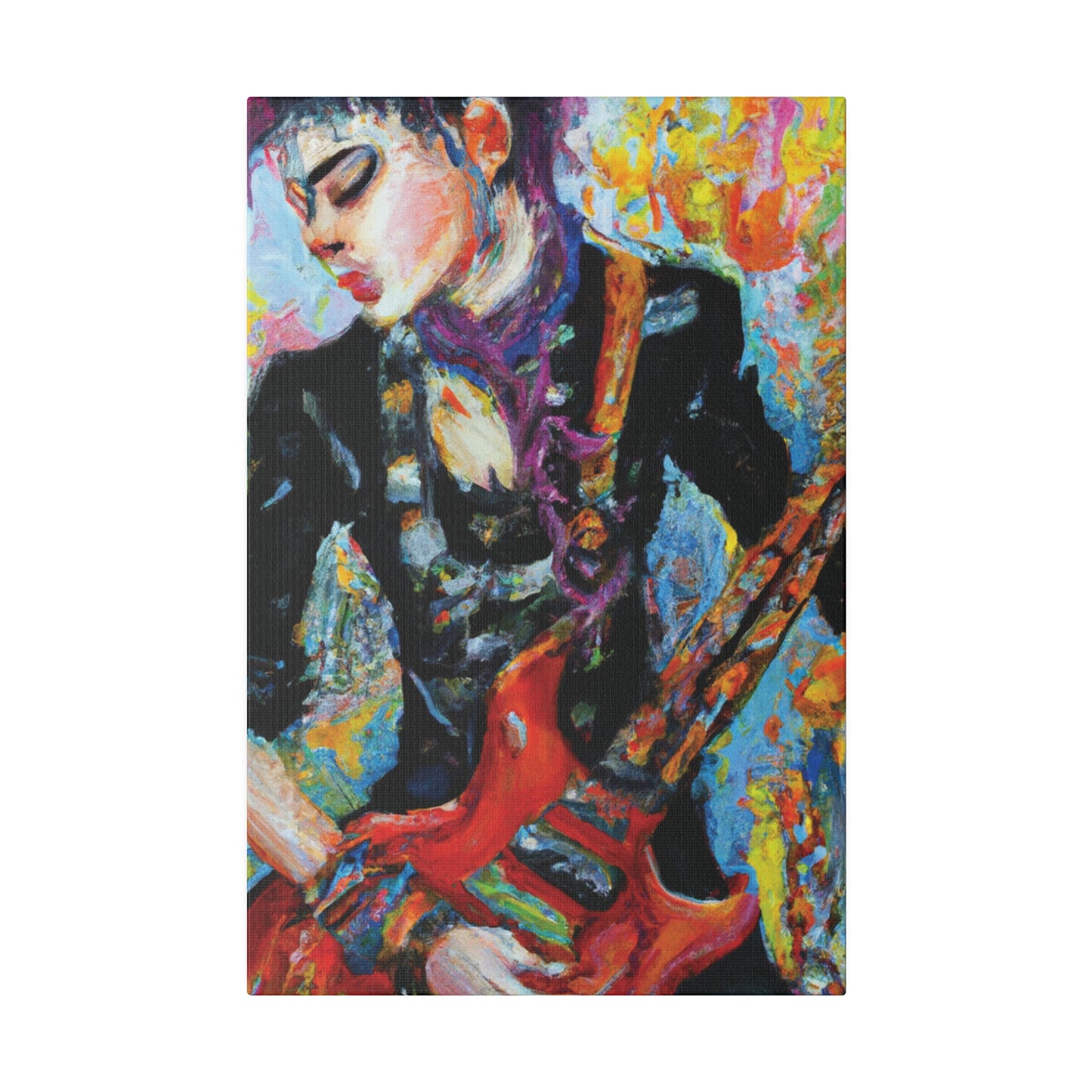 7123G - Rockstar Oil Painting Style Print | Poster | Home Decor | Wall Art | Music Art | Canvas