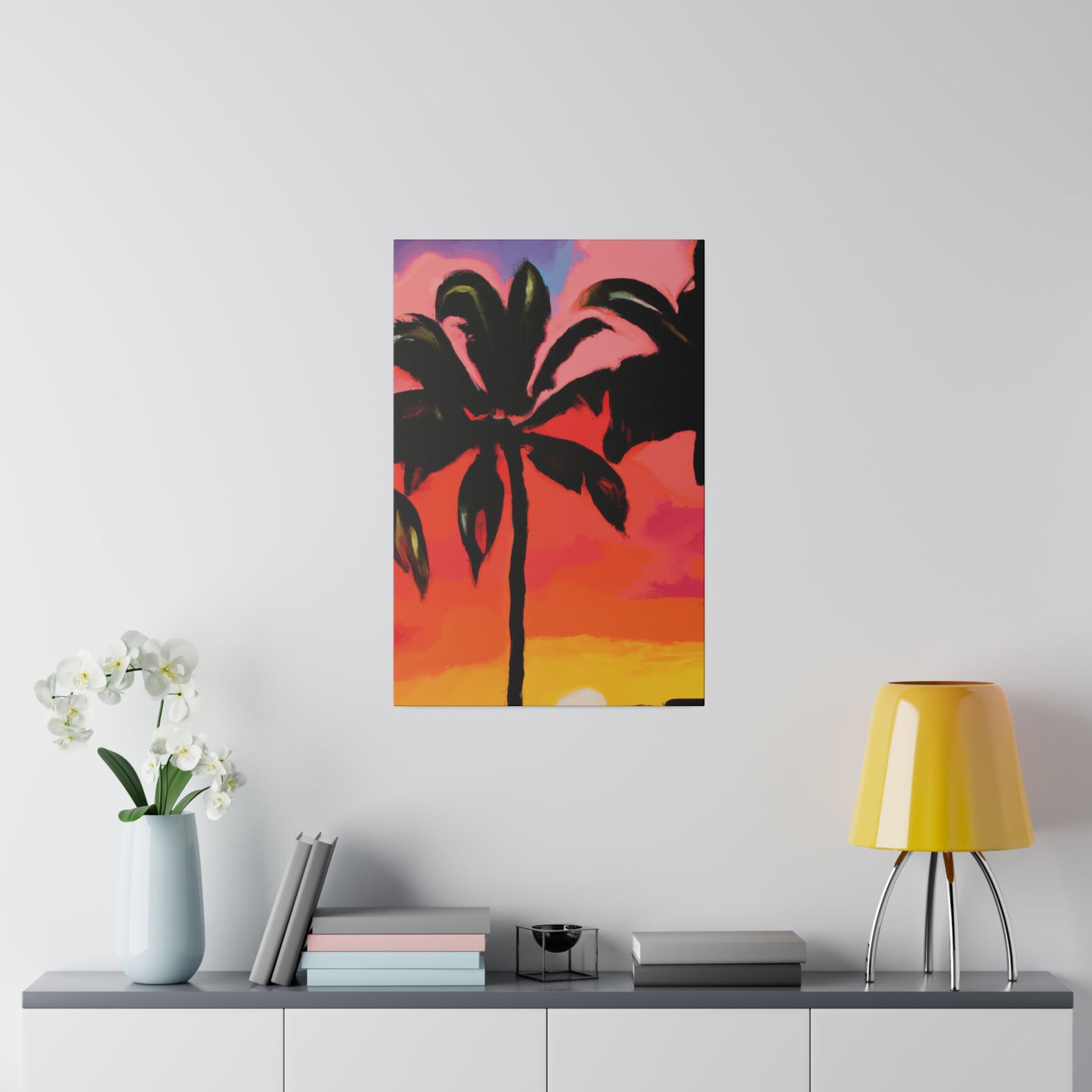 8093Z - Miami Beach Sunset Painting Print | Miami | Beach | Sunset | Poster | Home Decor | Wall Art | Canvas