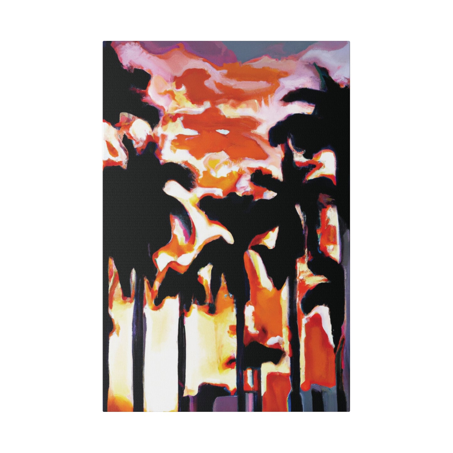 9274N - Miami Beach Sunset Painting Print | Miami | Beach | Sunset | Poster | Home Decor | Wall Art | Canvas