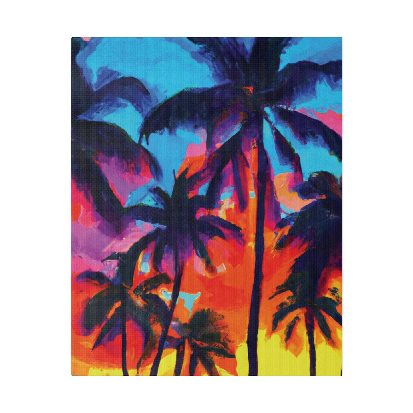 4672F - Miami Beach Sunset Painting Print | Miami | Beach | Sunset | Poster | Home Decor | Wall Art | Canvas