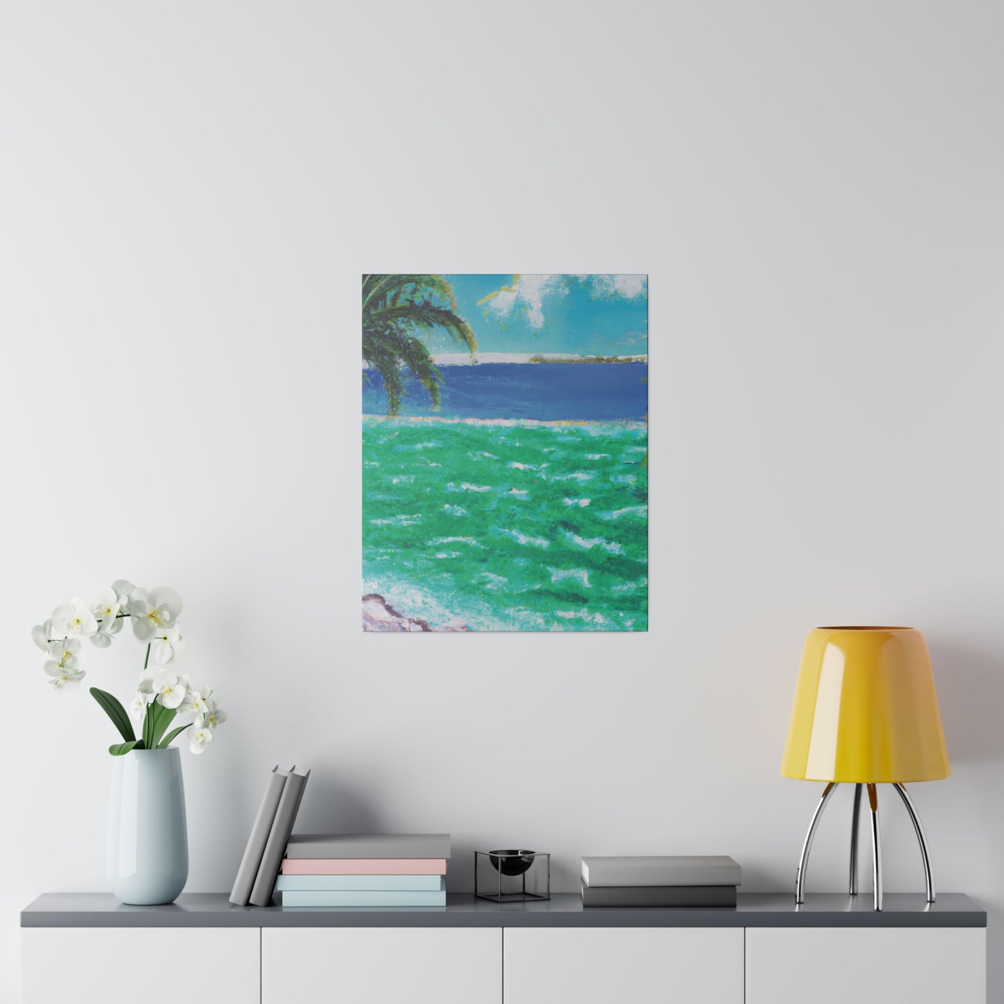 8274K - Bahamas Ocean Painting Print | Bahamas | Ocean | Beach | Poster | Home Decor | Wall Art | Canvas