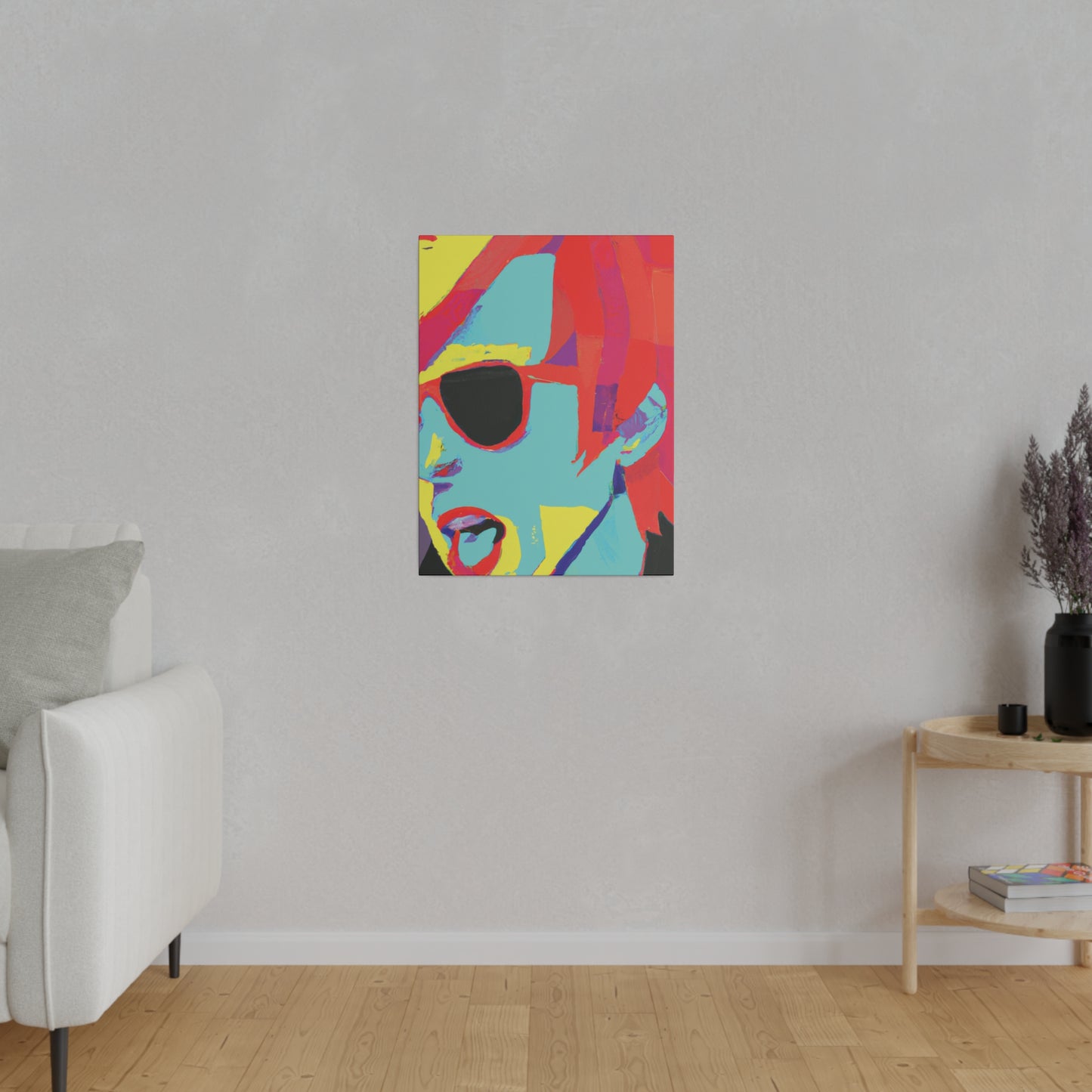 4511A - Rockstar Painting Print | Face | Abstract | Poster | Home Decor | Wall Art | Music Art | Canvas