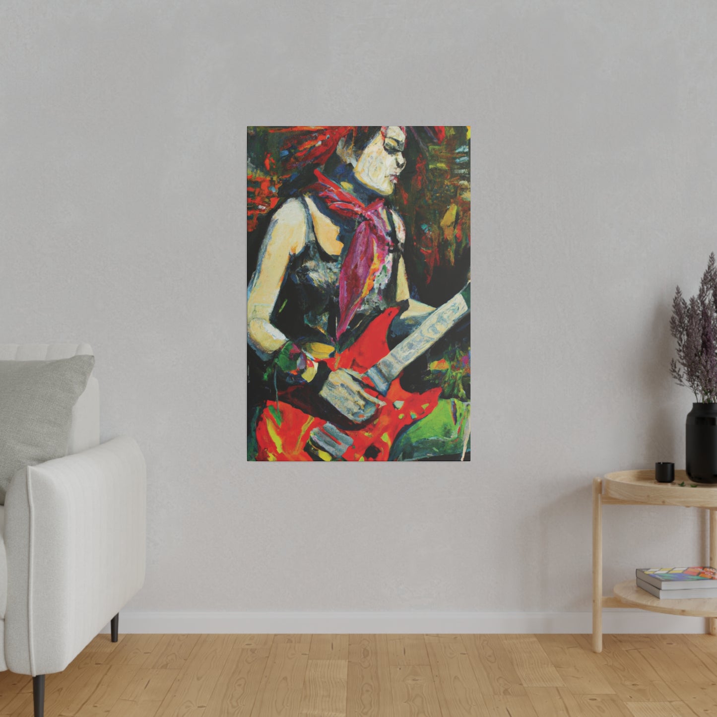 7203Q - Rockstar Oil Painting Style Print | Poster | Home Decor | Wall Art | Music Art | Canvas