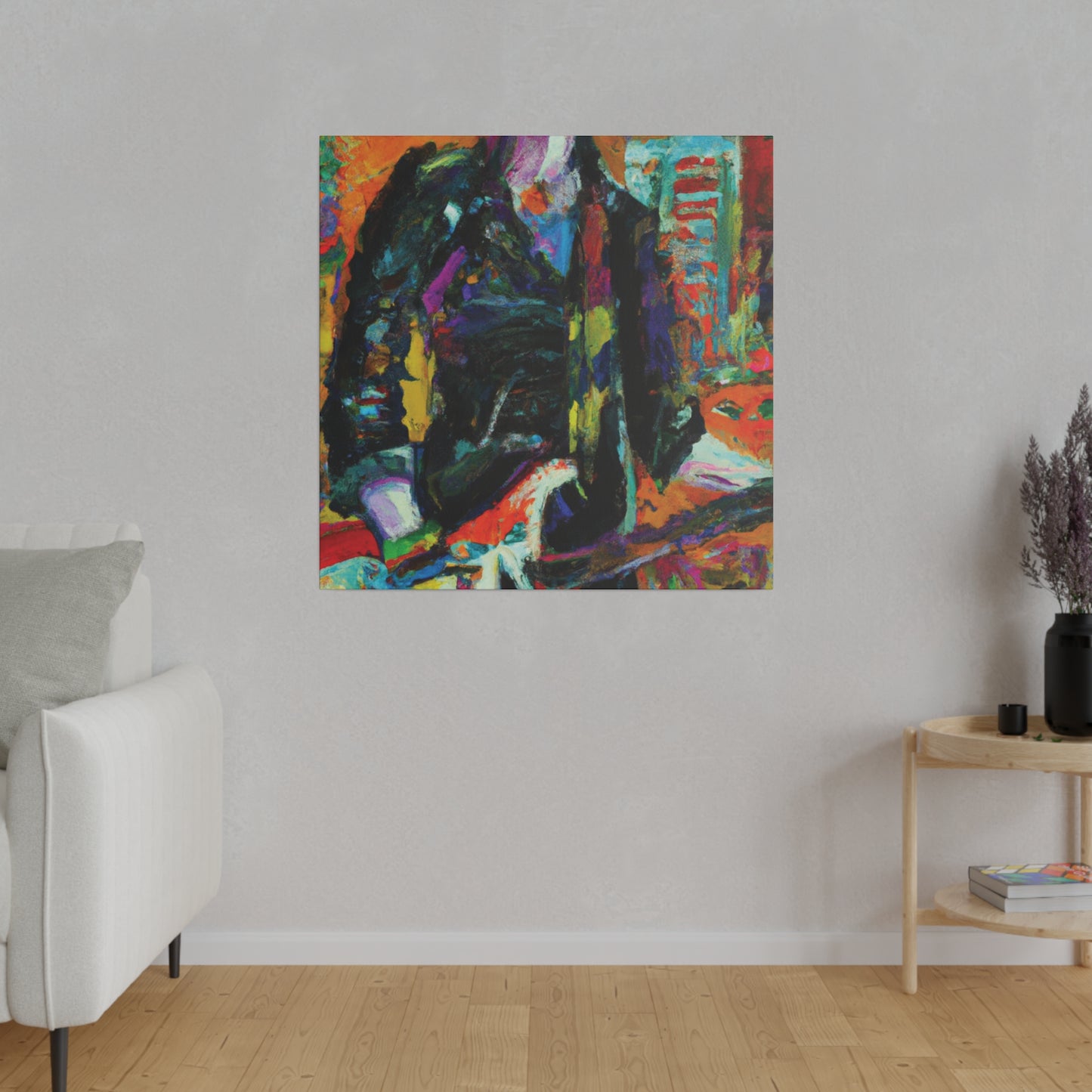 8673Z - Rockstar Oil Painting Style Print | Poster | Home Decor | Wall Art | Music Art | Canvas