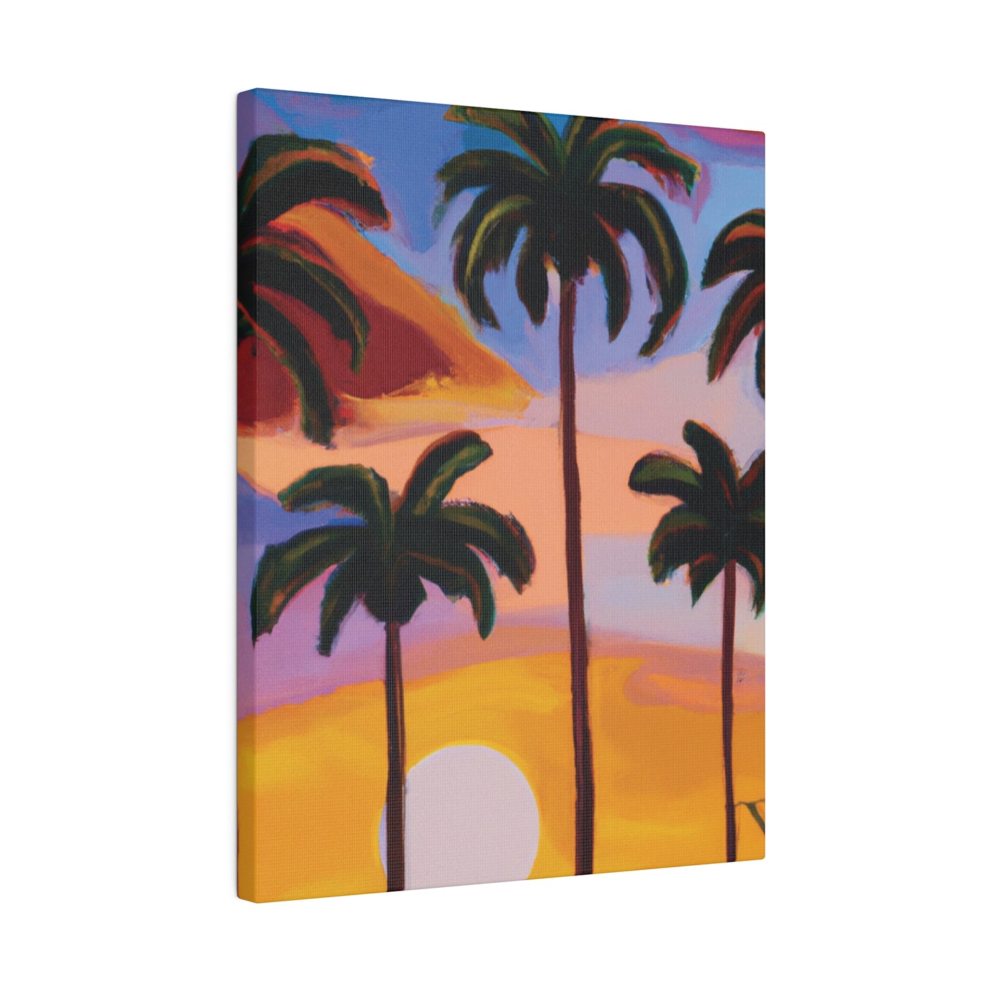 3282K - Miami Beach Sunset Painting Print | Miami | Beach | Sunset | Poster | Home Decor | Wall Art | Canvas