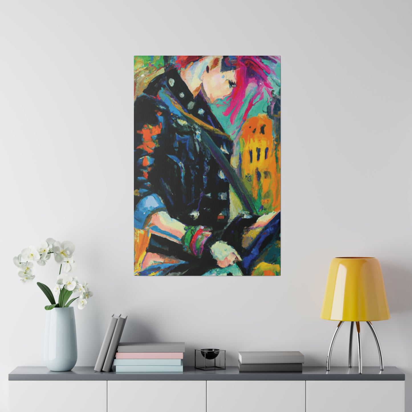 6449G - Rockstar Oil Painting Style Print | Poster | Home Decor | Wall Art | Music Art | Canvas