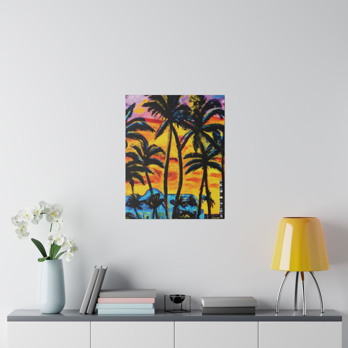 5378U - Miami Beach Sunset Painting Print | Miami | Beach | Sunset | Poster | Home Decor | Wall Art | Canvas