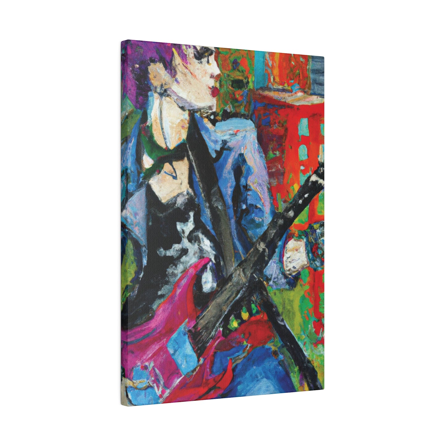 9194H - Rockstar Oil Painting Style Print | Poster | Home Decor | Wall Art | Music Art | Canvas