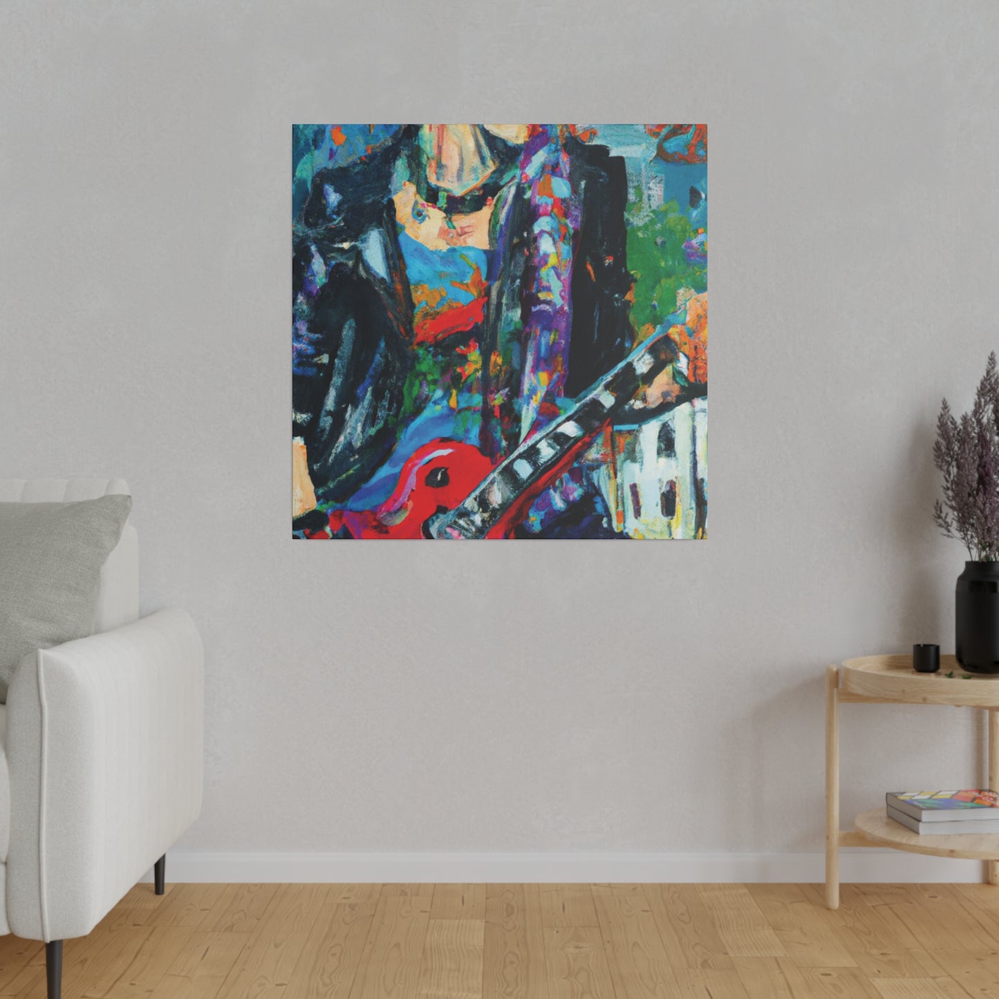 814T - Rockstar Oil Painting Style Print | Poster | Home Decor | Wall Art | Music Art | Canvas