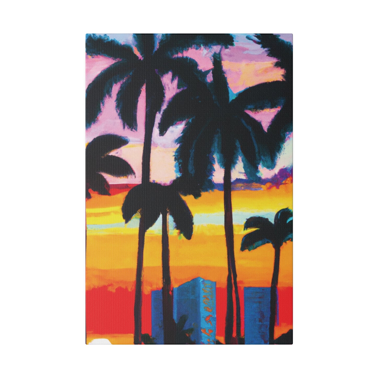 6891Y - Miami Beach Sunset Painting Print | Miami | Beach | Sunset | Poster | Home Decor | Wall Art | Canvas