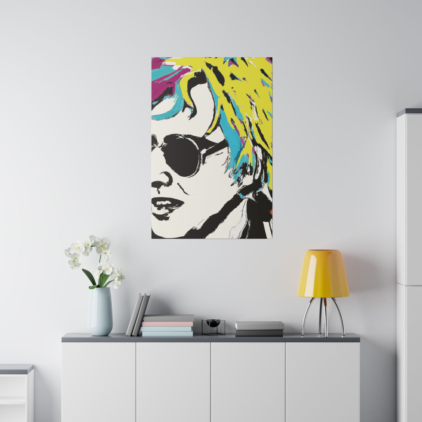 3921R - Rockstar Painting Print | Face | Abstract | Poster | Home Decor | Wall Art | Music Art | Canvas