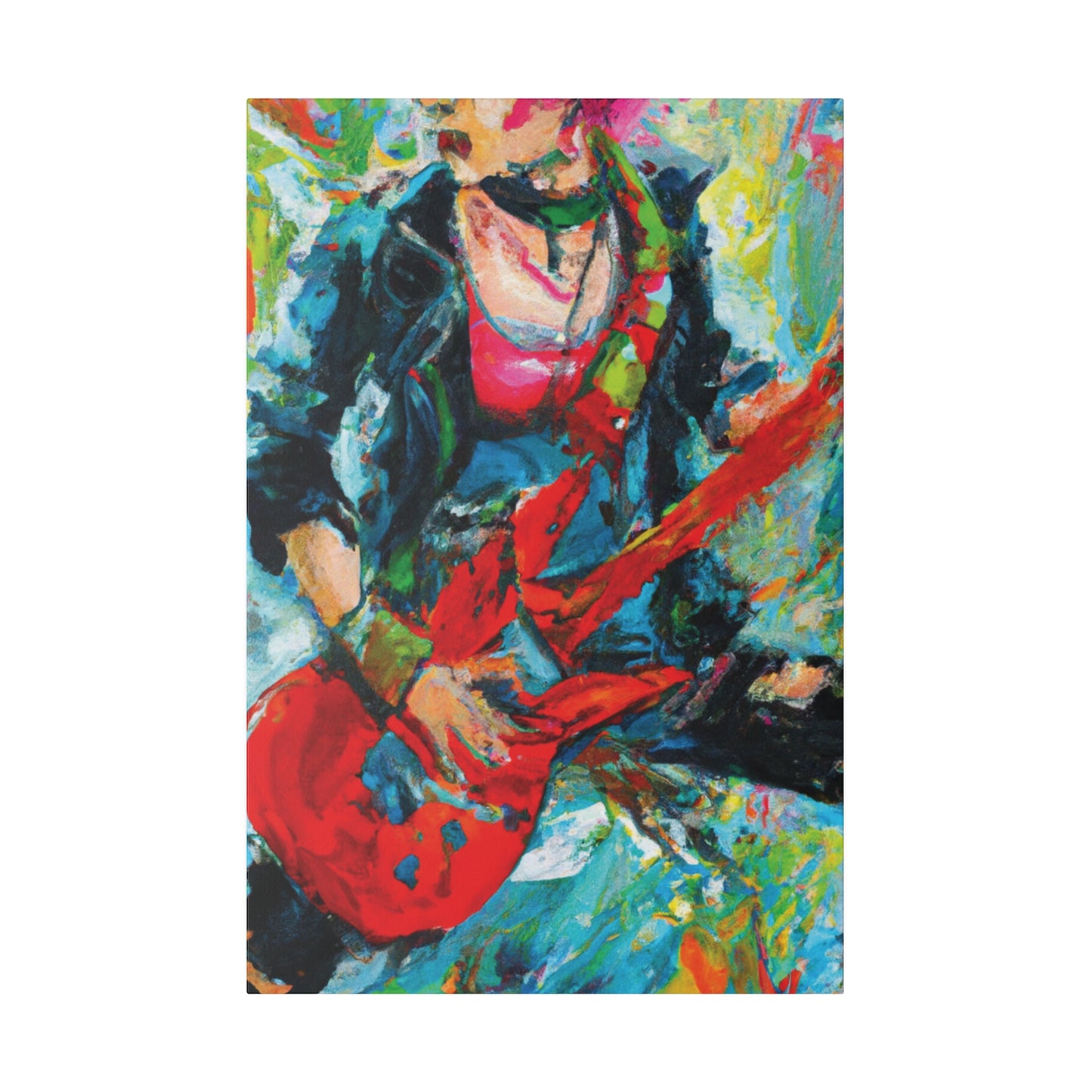 7746Y - Rockstar Oil Painting Style Print | Poster | Home Decor | Wall Art | Music Art | Canvas