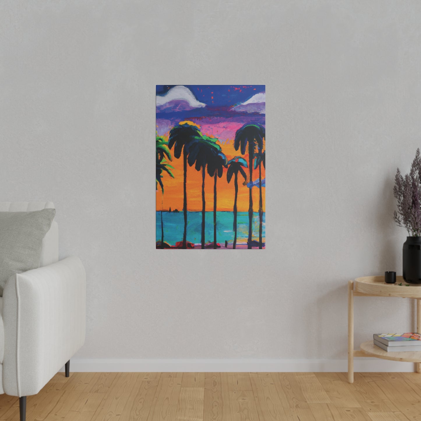 9331M - Miami Beach Sunset Painting Print | Miami | Beach | Sunset | Poster | Home Decor | Wall Art | Canvas