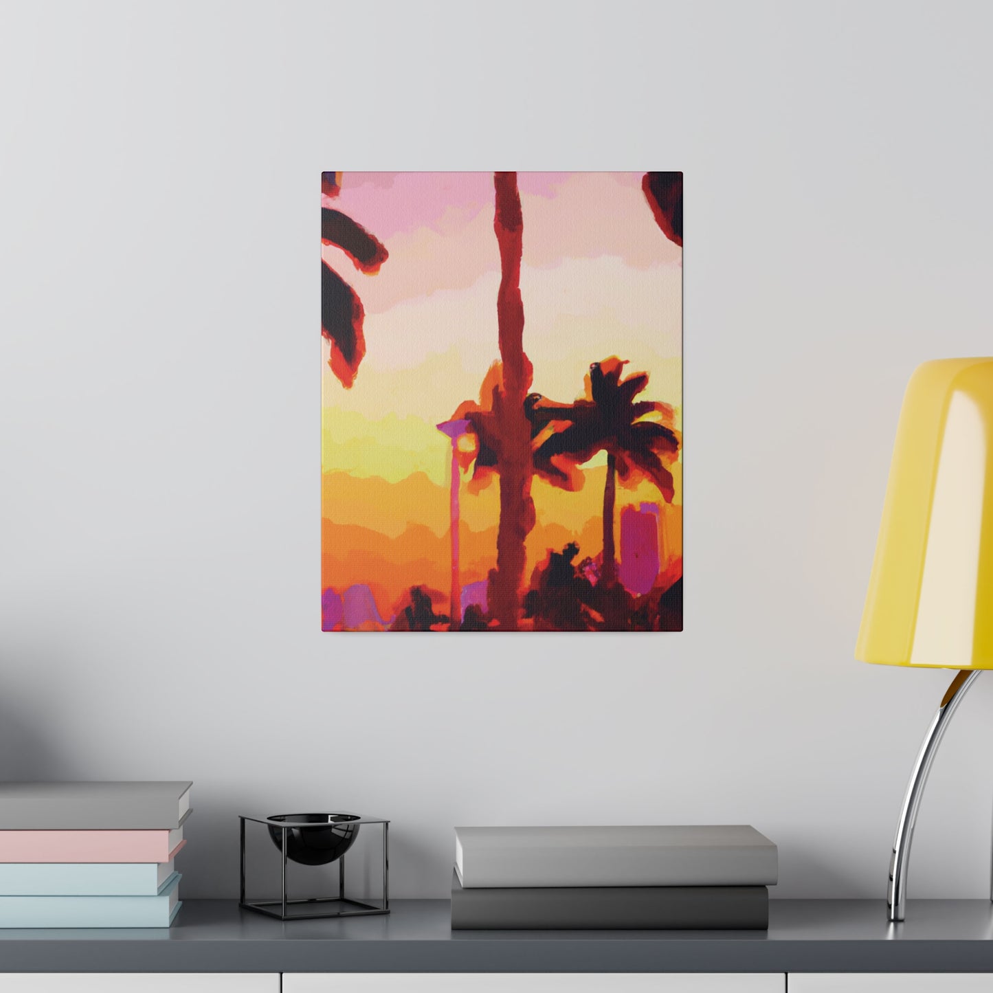 7016Q - Miami Beach Sunset Painting Print | Miami | Beach | Sunset | Poster | Home Decor | Wall Art | Canvas