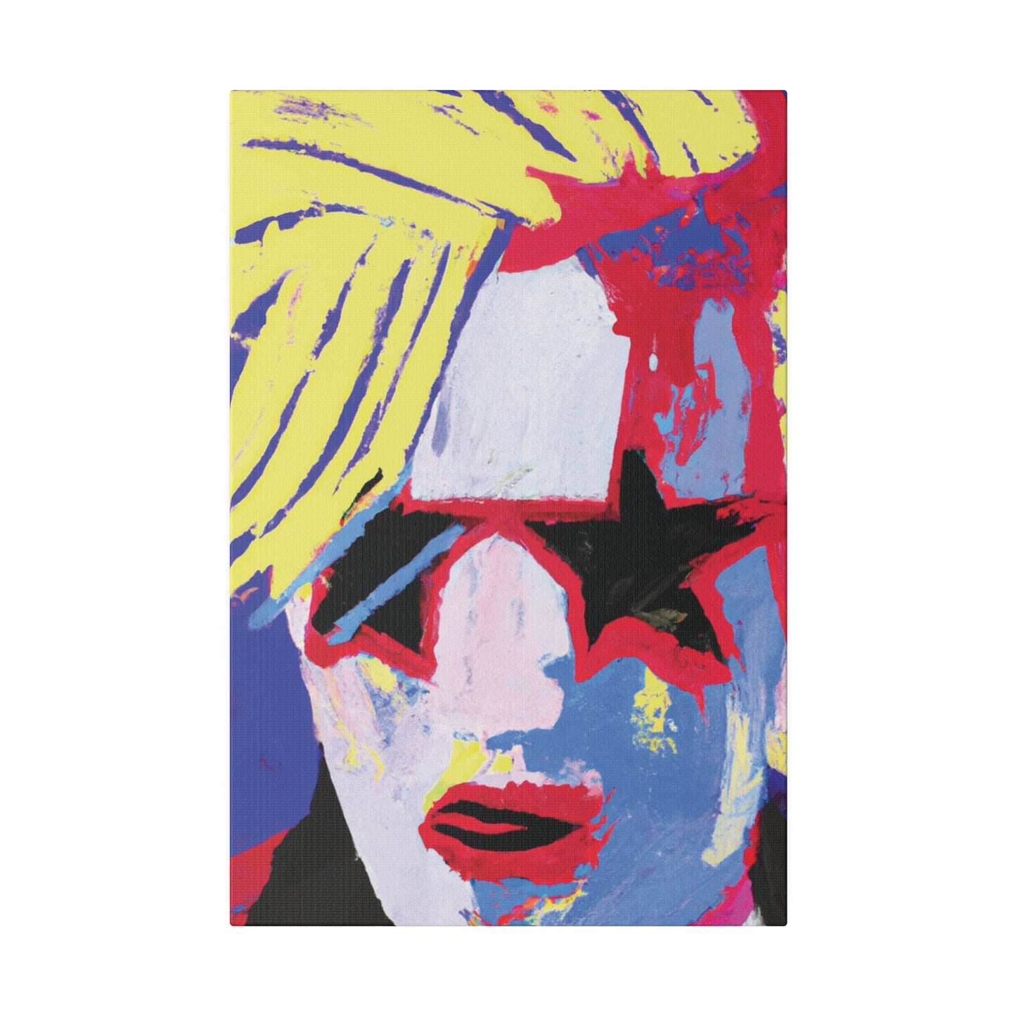 4762T - Rockstar Painting Print | Face | Abstract | Poster | Home Decor | Wall Art | Music Art | Canvas
