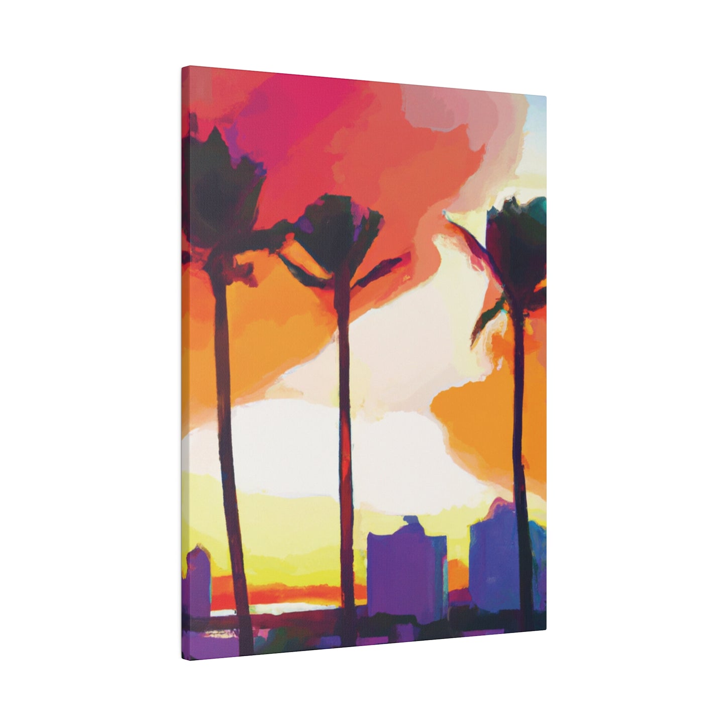 1605J - Miami Beach Sunset Painting Print | Miami | Beach | Sunset | Poster | Home Decor | Wall Art | Canvas