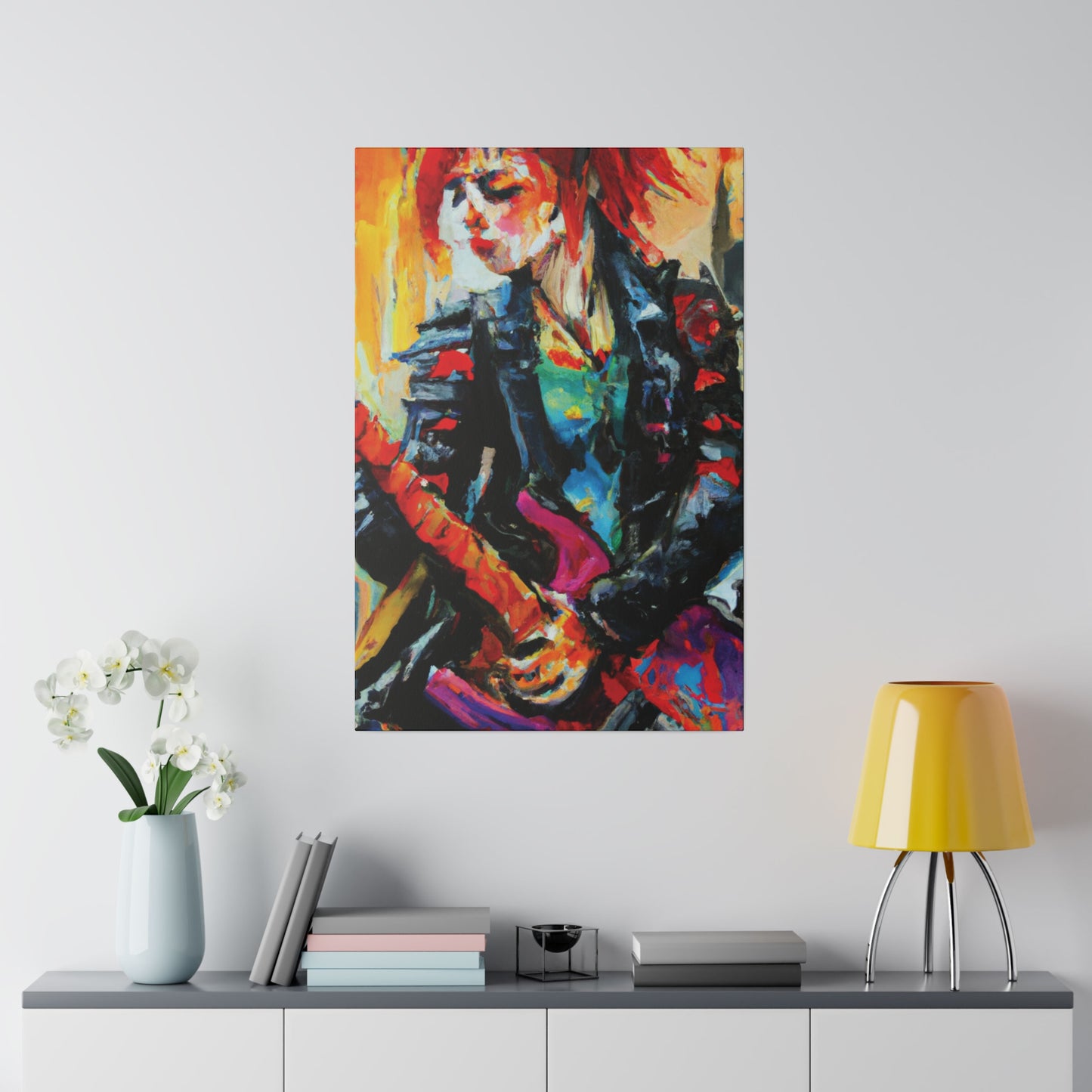 8596X - Rockstar Oil Painting Style Print | Poster | Home Decor | Wall Art | Music Art | Canvas