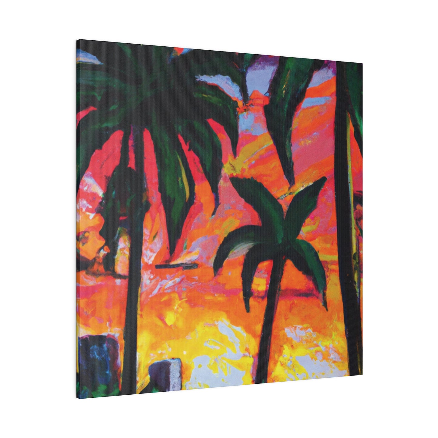 5471R - Miami Beach Sunset Painting Print | Miami | Beach | Sunset | Poster | Home Decor | Wall Art | Canvas