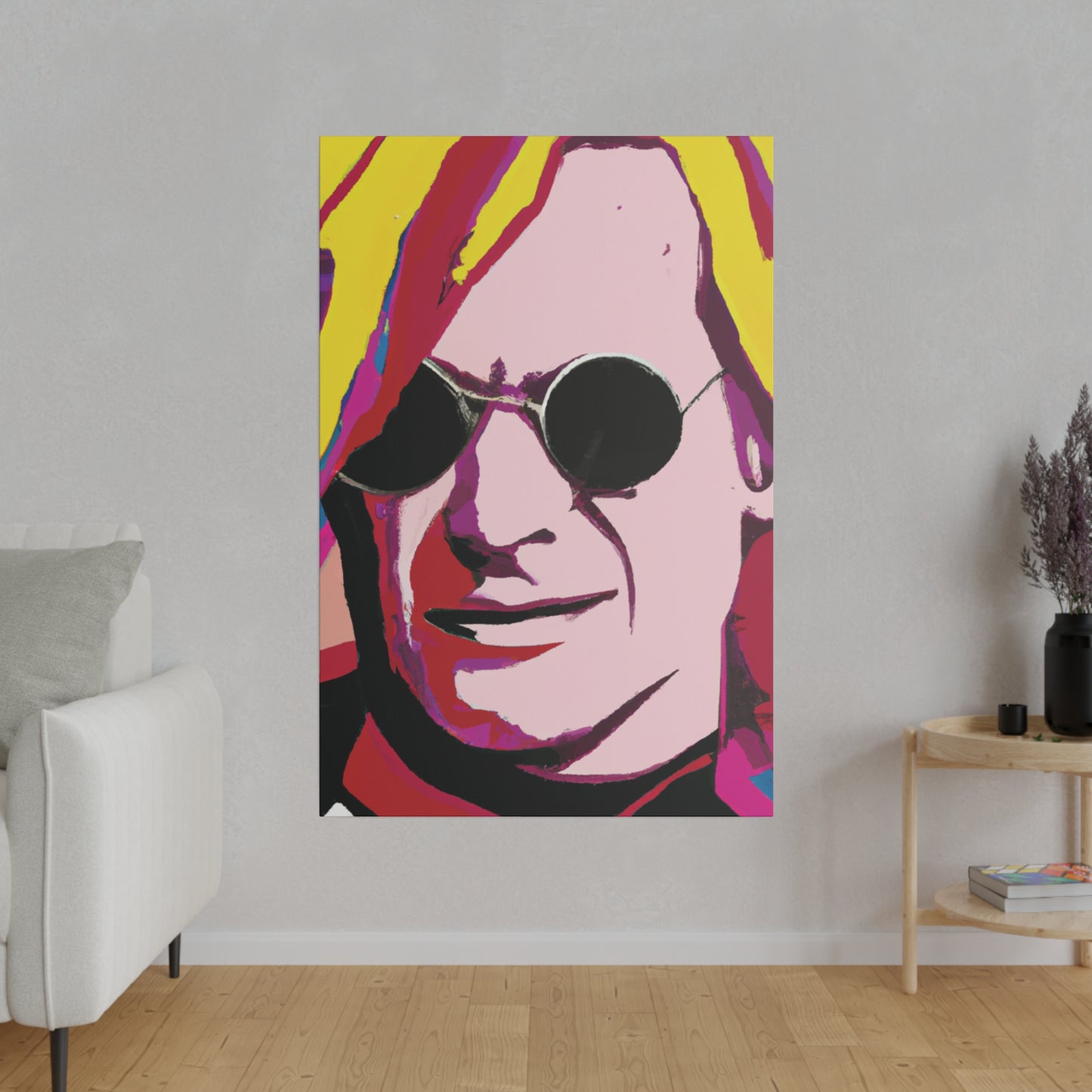 4125F - Rockstar Painting Print | Face | Abstract | Poster | Home Decor | Wall Art | Music Art | Canvas