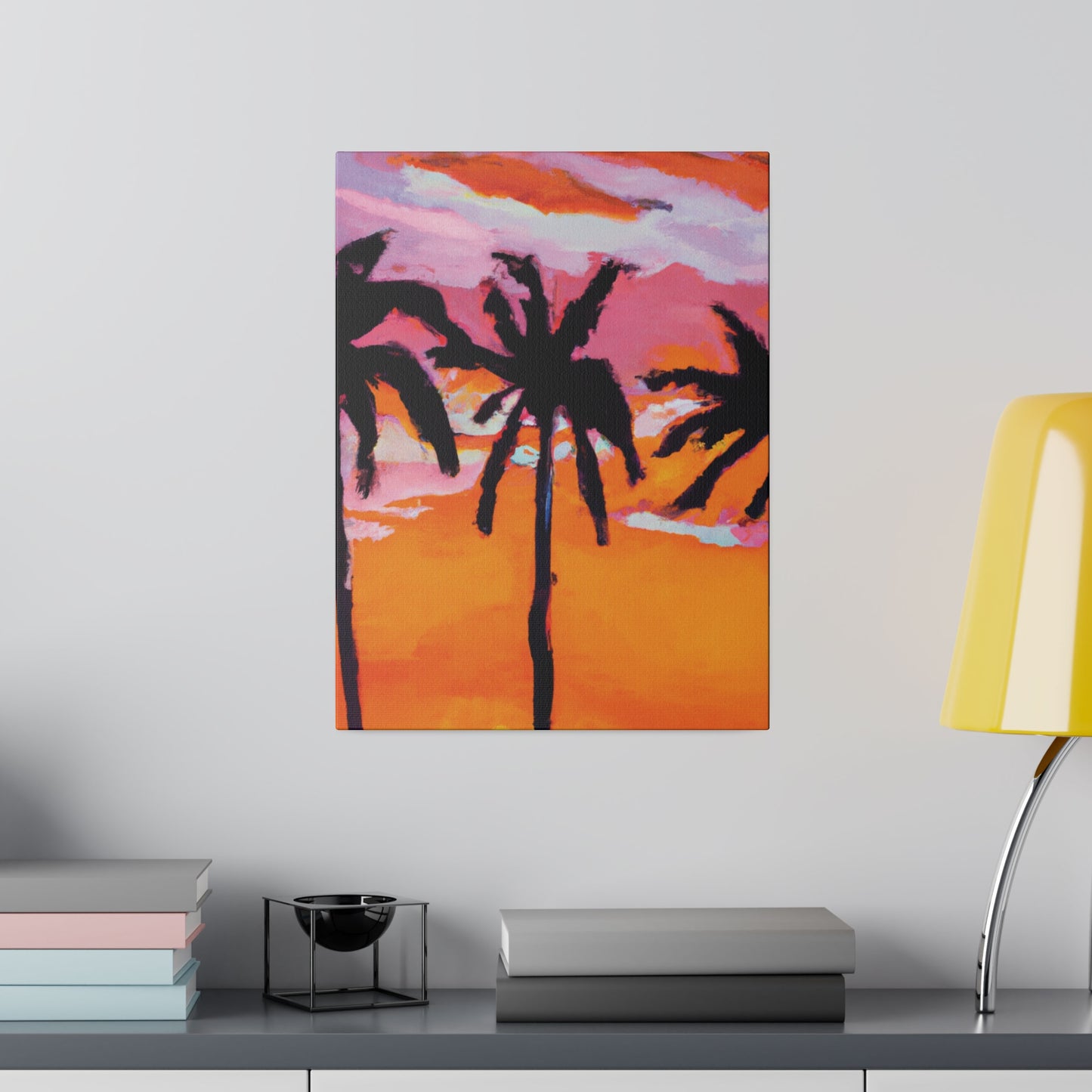 4491U - Miami Beach Sunset Painting Print | Miami | Beach | Sunset | Poster | Home Decor | Wall Art | Canvas