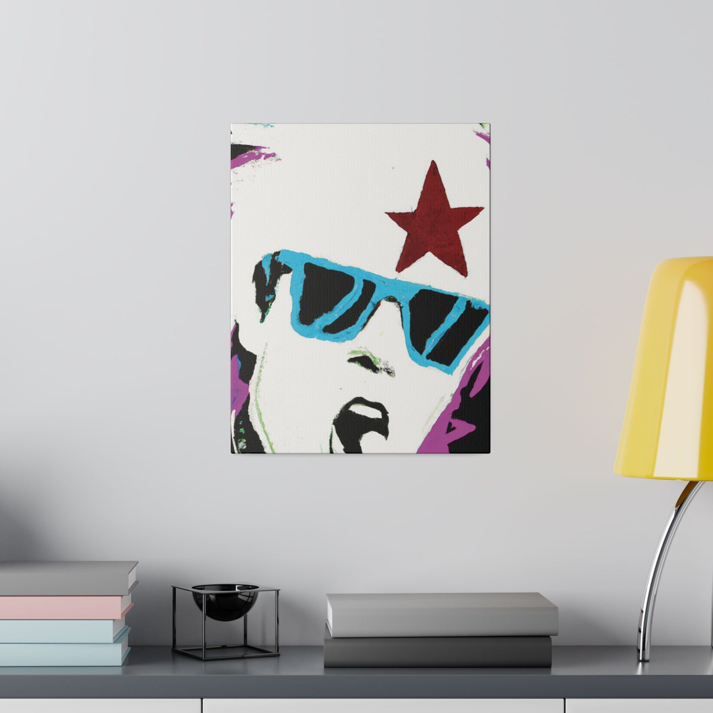 4850F - Rockstar Painting Print | Face | Abstract | Poster | Home Decor | Wall Art | Music Art | Canvas