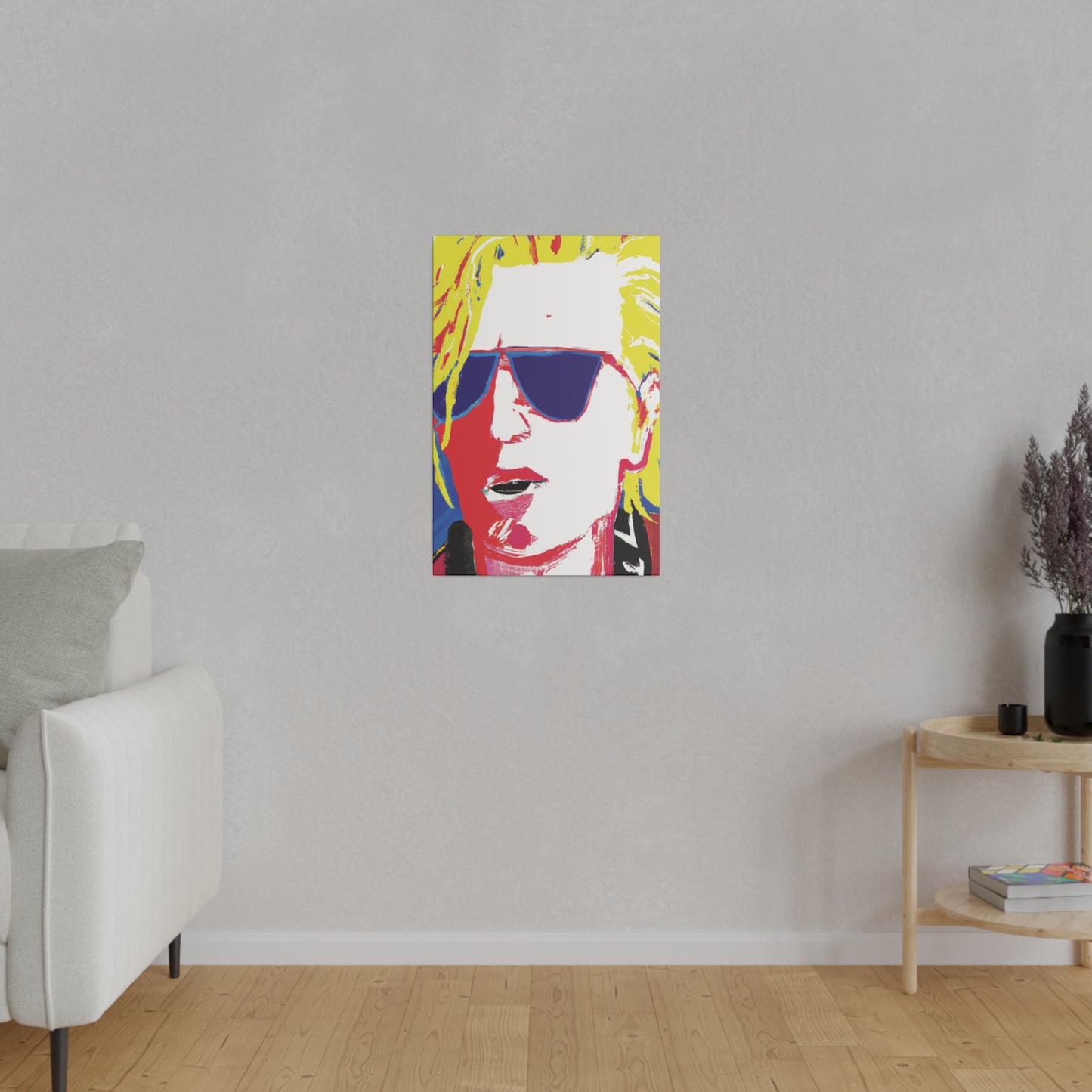 7405Y - Rockstar Painting Print | Face | Abstract | Poster | Home Decor | Wall Art | Music Art | Canvas