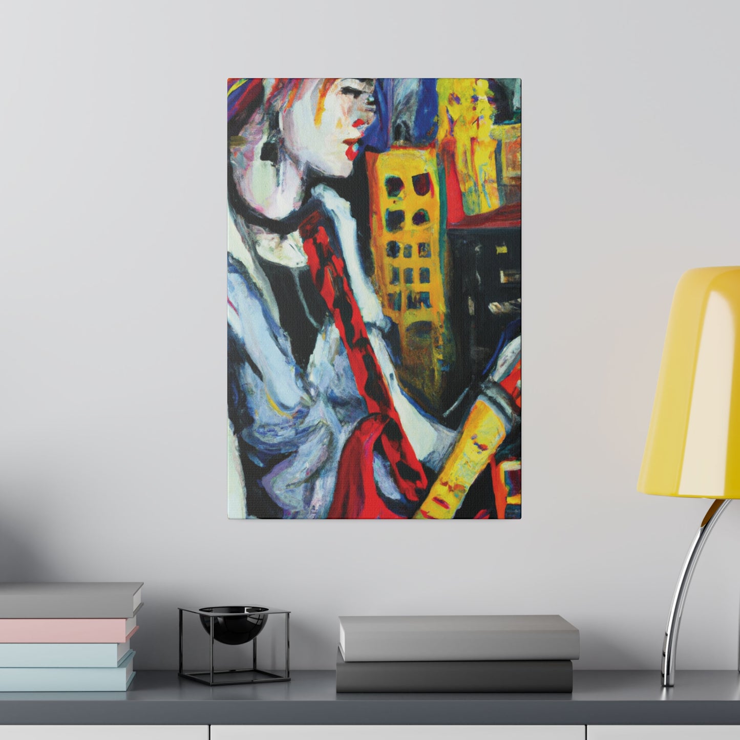 4053F - Rockstar Oil Painting Style Print | Poster | Home Decor | Wall Art | Music Art | Canvas