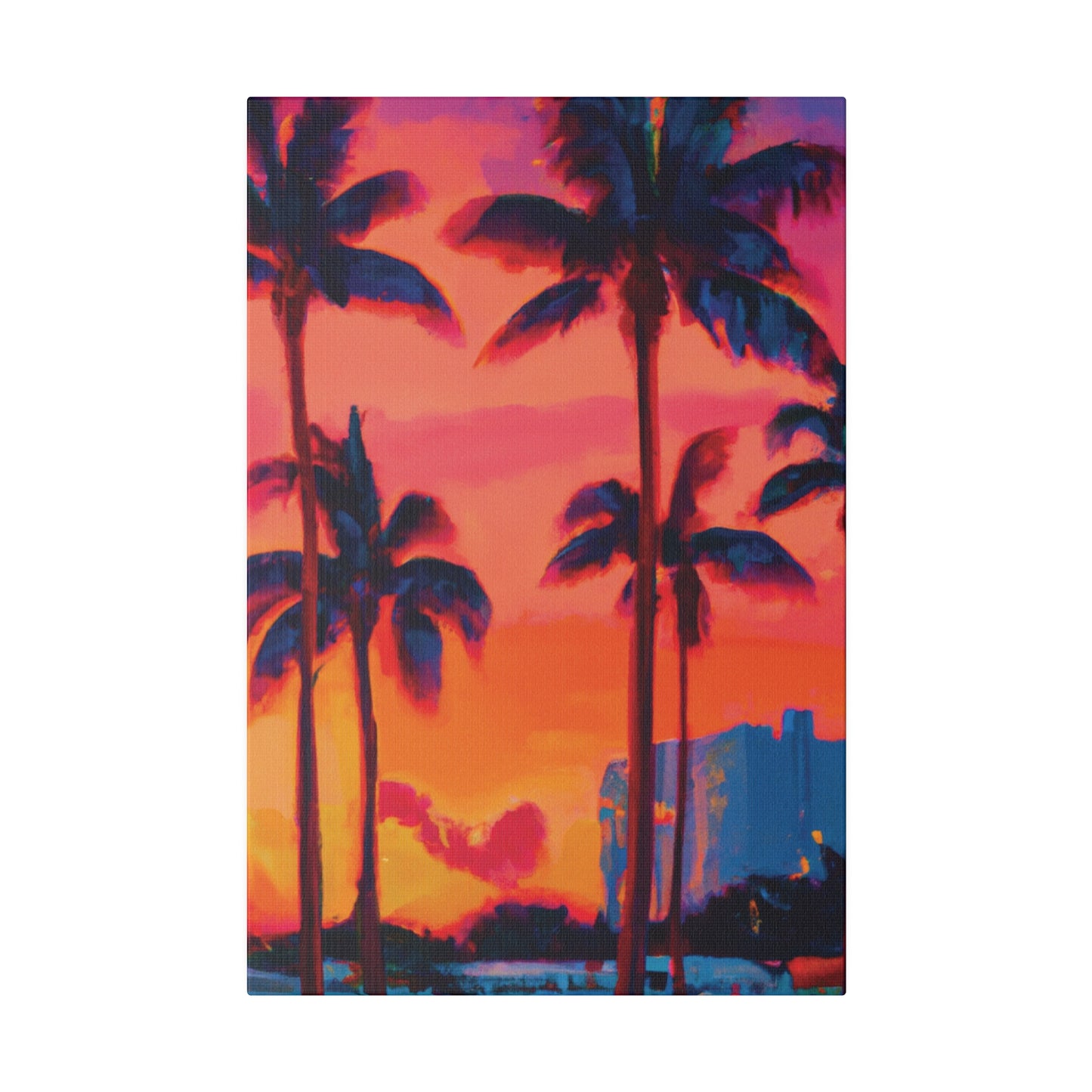 4456Y - Miami Beach Sunset Painting Print | Miami | Beach | Sunset | Poster | Home Decor | Wall Art | Canvas