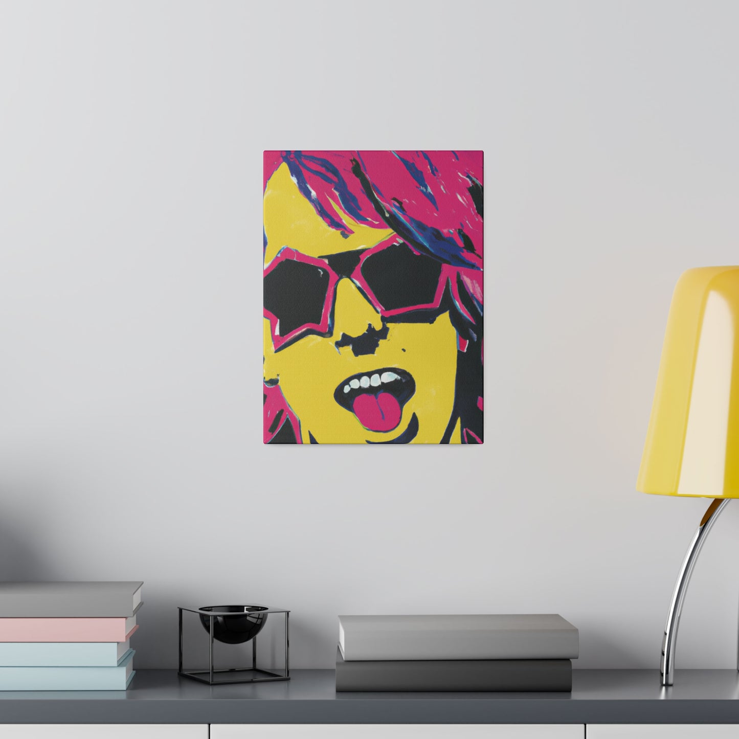 2536W - Rockstar Painting Print | Face | Abstract | Poster | Home Decor | Wall Art | Music Art | Canvas