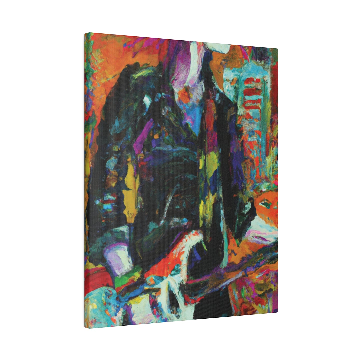 8673Z - Rockstar Oil Painting Style Print | Poster | Home Decor | Wall Art | Music Art | Canvas