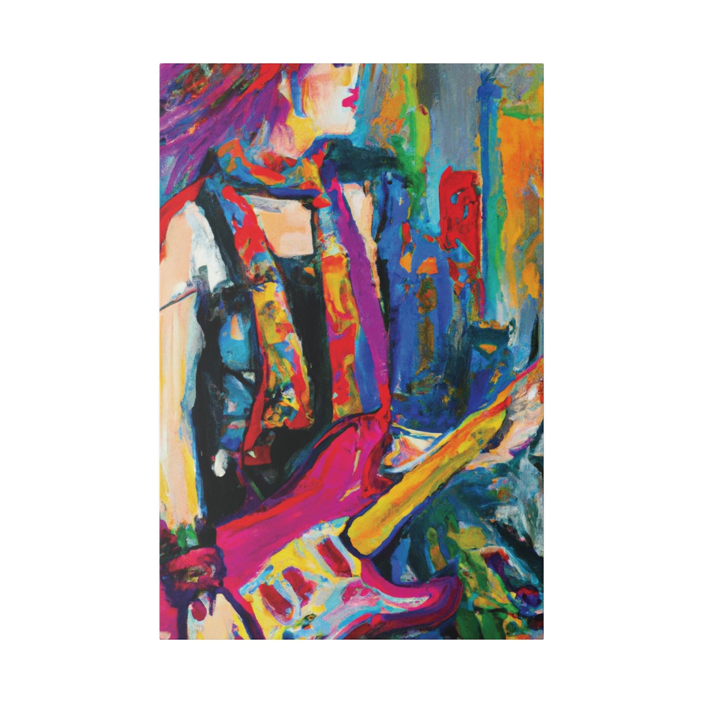 9798G - Rockstar Oil Painting Style Print | Poster | Home Decor | Wall Art | Music Art | Canvas