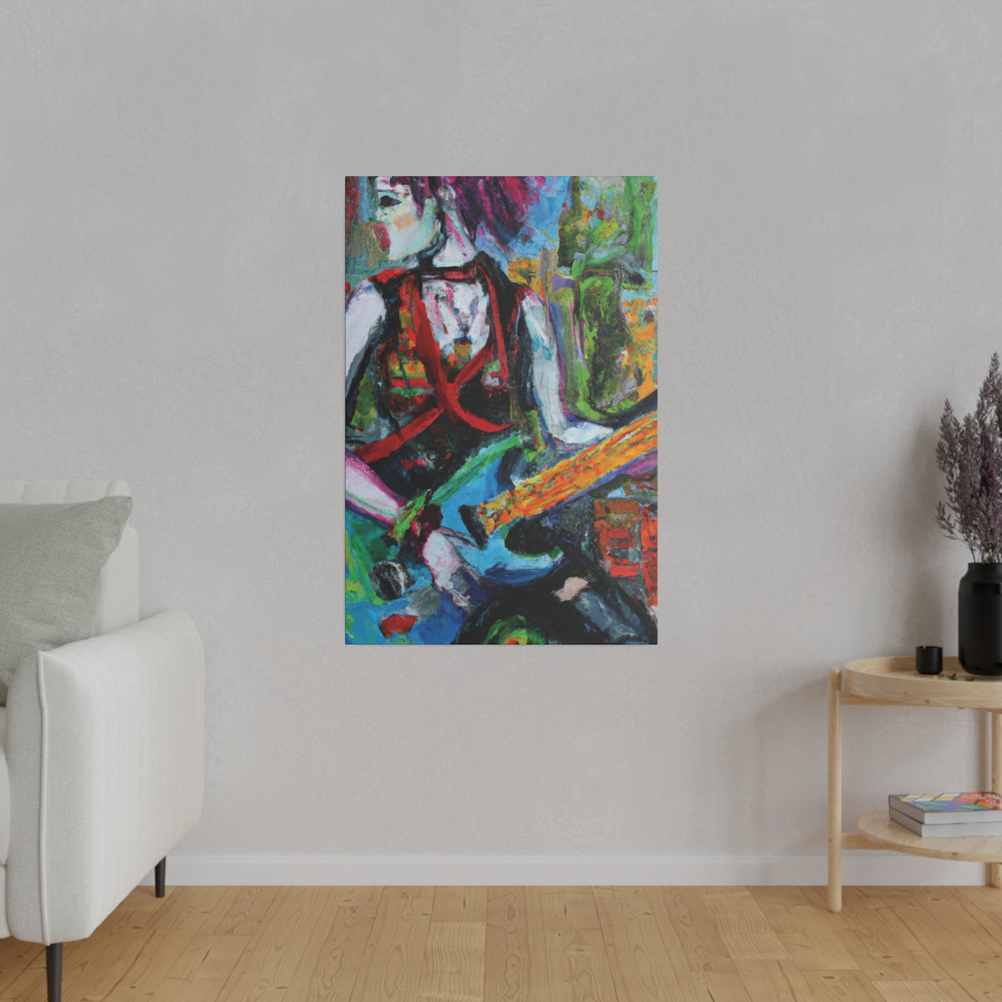 4902L - Rockstar Oil Painting Style Print | Poster | Home Decor | Wall Art | Music Art | Canvas