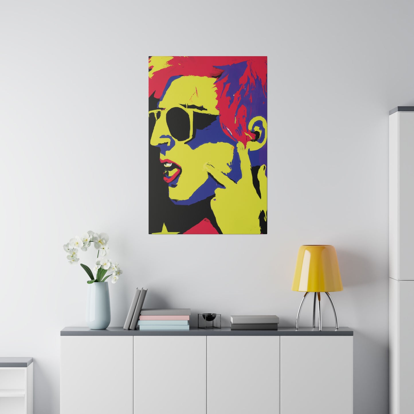 8776P - Rockstar Painting Print | Face | Abstract | Poster | Home Decor | Wall Art | Music Art | Canvas