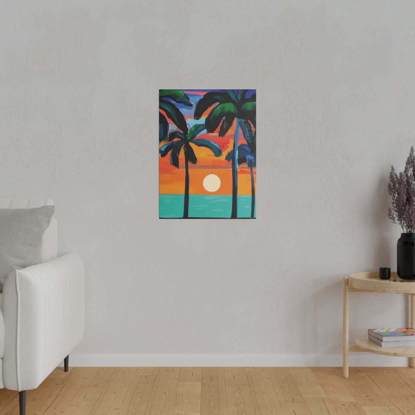 4567C - Miami Beach Sunset Painting Print | Miami | Beach | Sunset | Poster | Home Decor | Wall Art | Canvas