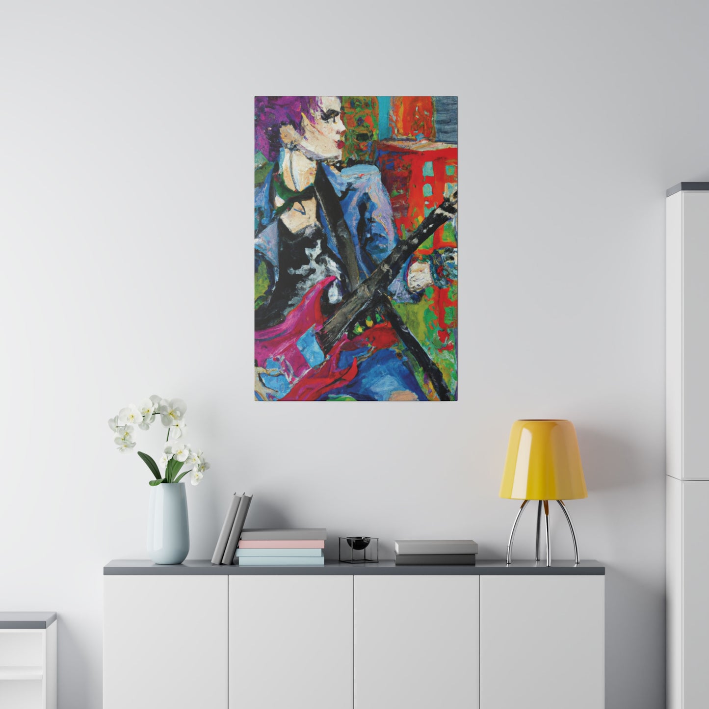 9194H - Rockstar Oil Painting Style Print | Poster | Home Decor | Wall Art | Music Art | Canvas