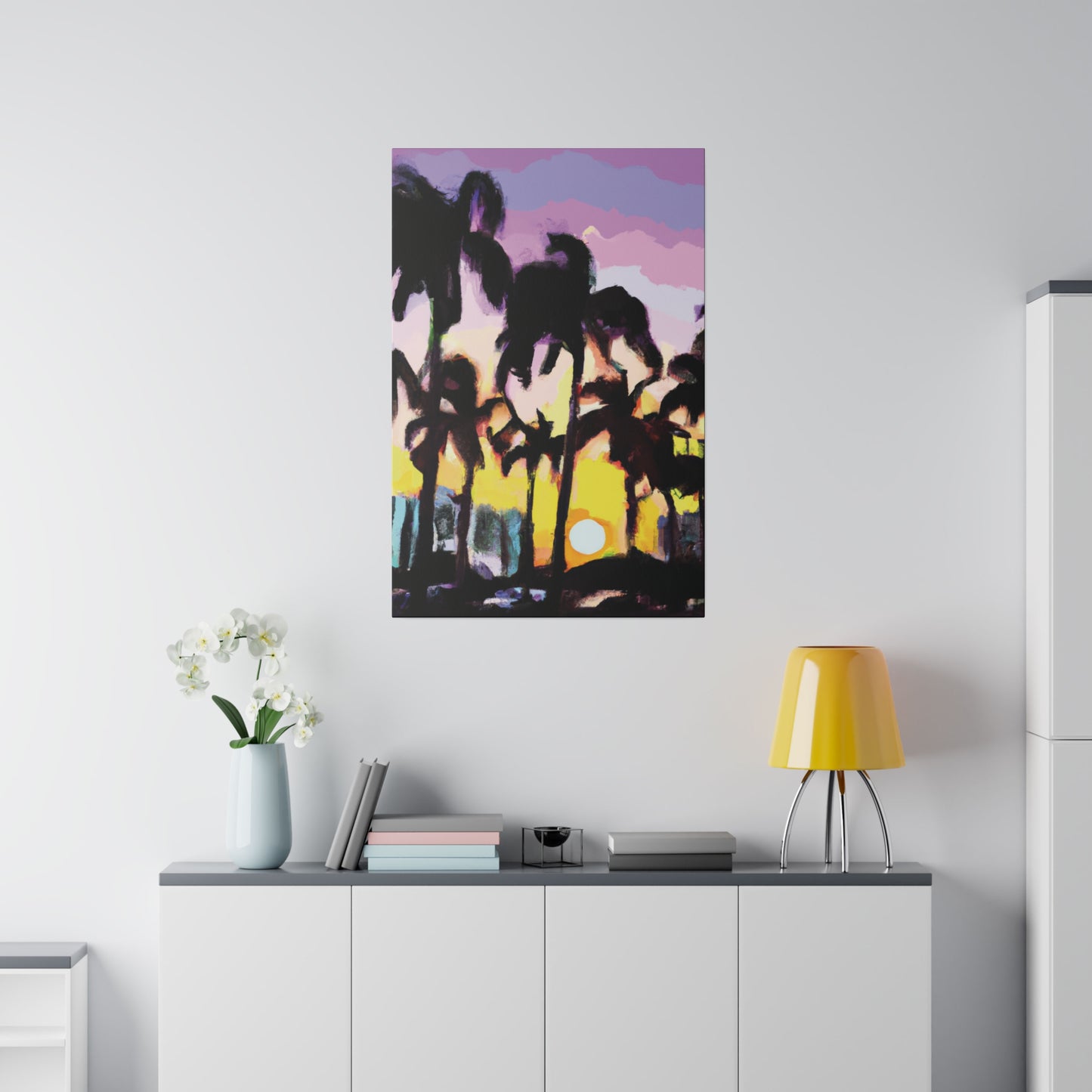 5231Y - Miami Beach Sunset Painting Print | Miami | Beach | Sunset | Poster | Home Decor | Wall Art | Canvas