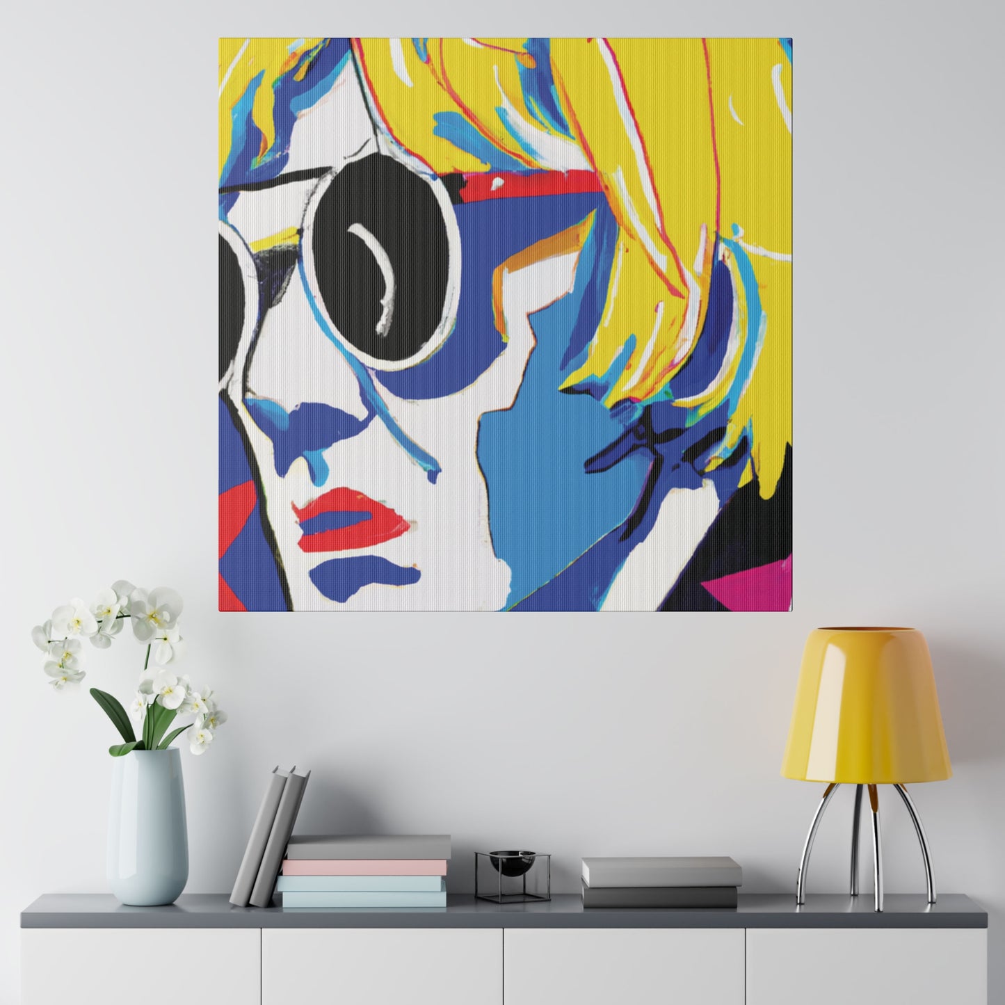 6259E - Rockstar Painting Print | Face | Abstract | Poster | Home Decor | Wall Art | Music Art | Canvas