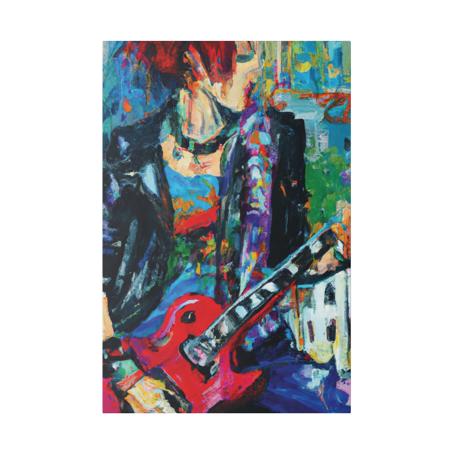 814T - Rockstar Oil Painting Style Print | Poster | Home Decor | Wall Art | Music Art | Canvas