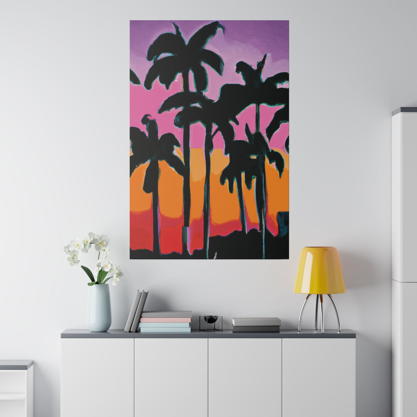 5108P - Miami Beach Sunset Painting Print | Miami | Beach | Sunset | Poster | Home Decor | Wall Art | Canvas