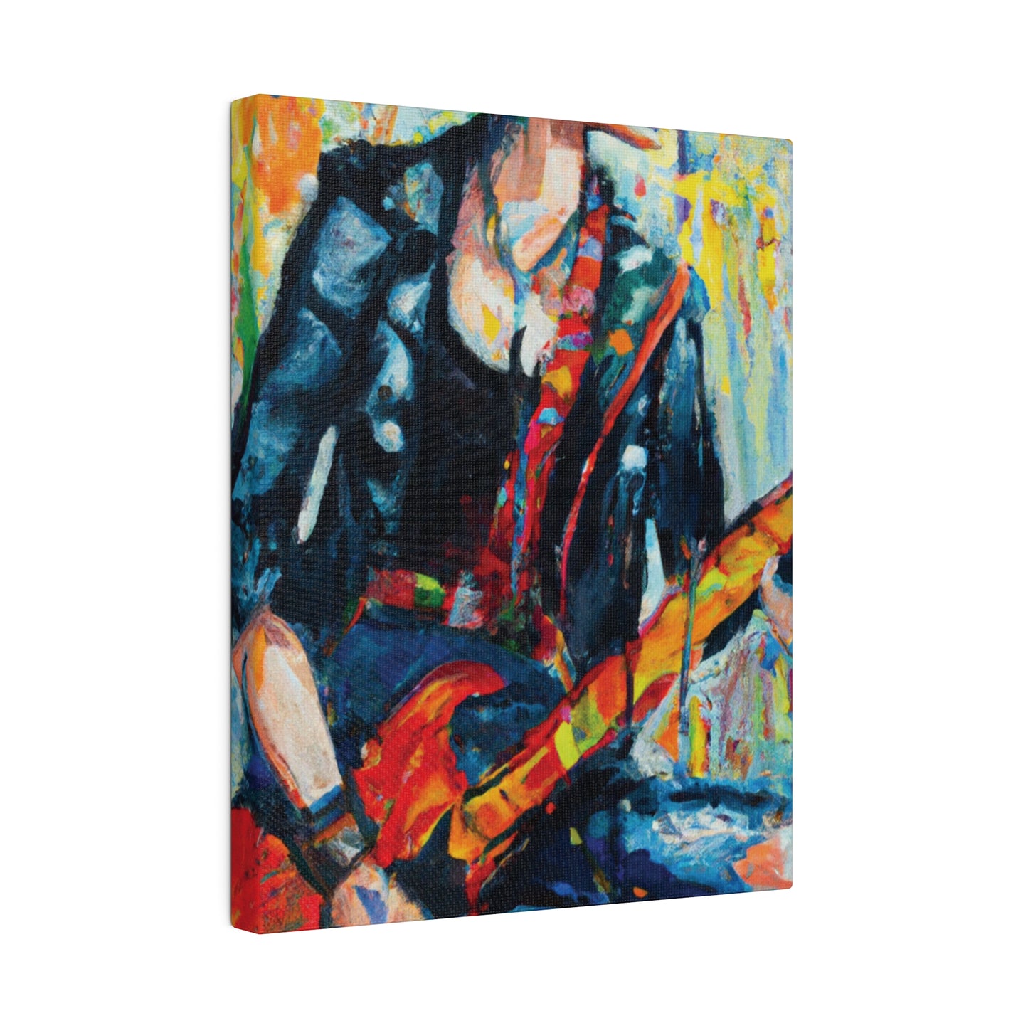 4573T - Rockstar Oil Painting Style Print | Poster | Home Decor | Wall Art | Music Art | Canvas