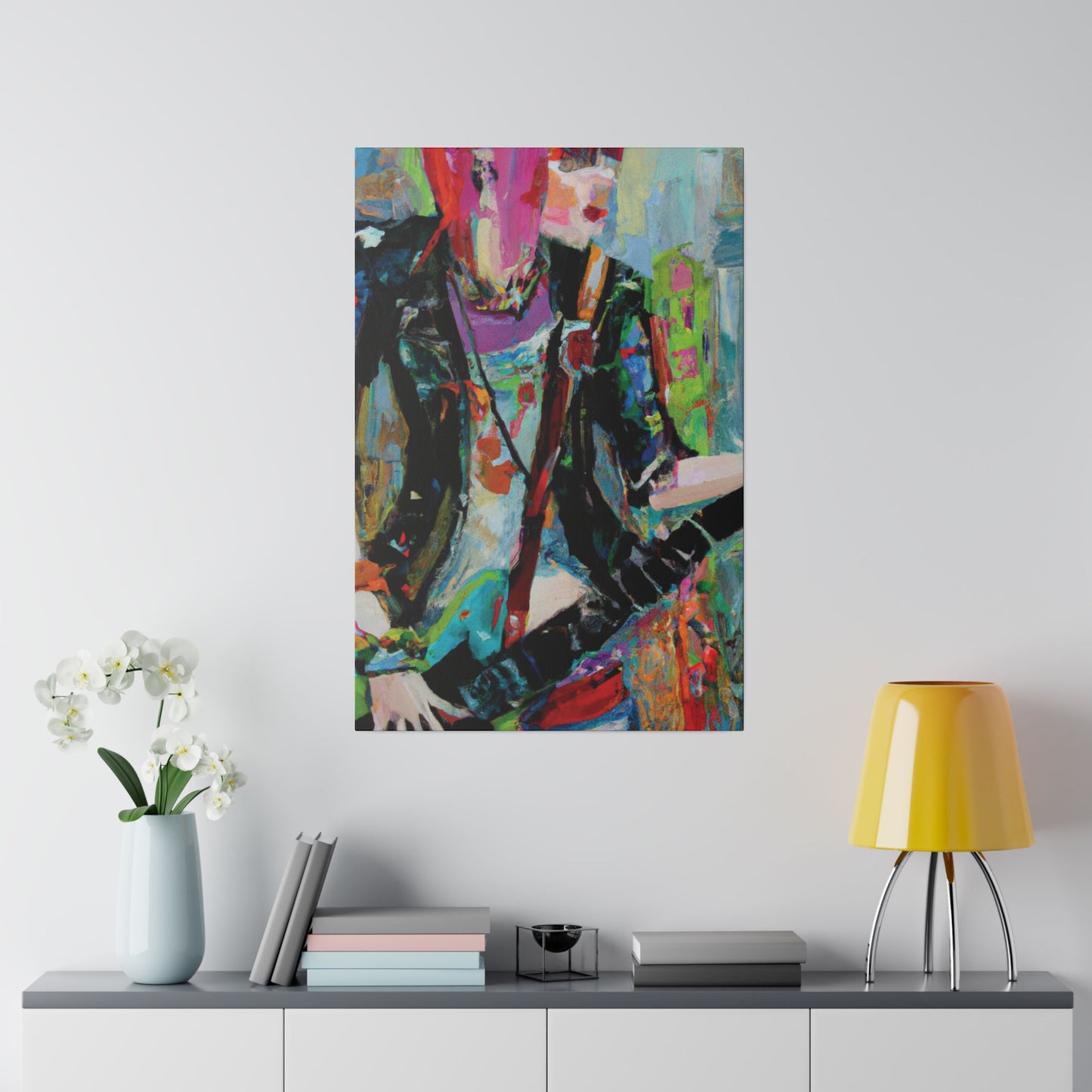 745O - Rockstar Oil Painting Style Print | Poster | Home Decor | Wall Art | Music Art | Canvas