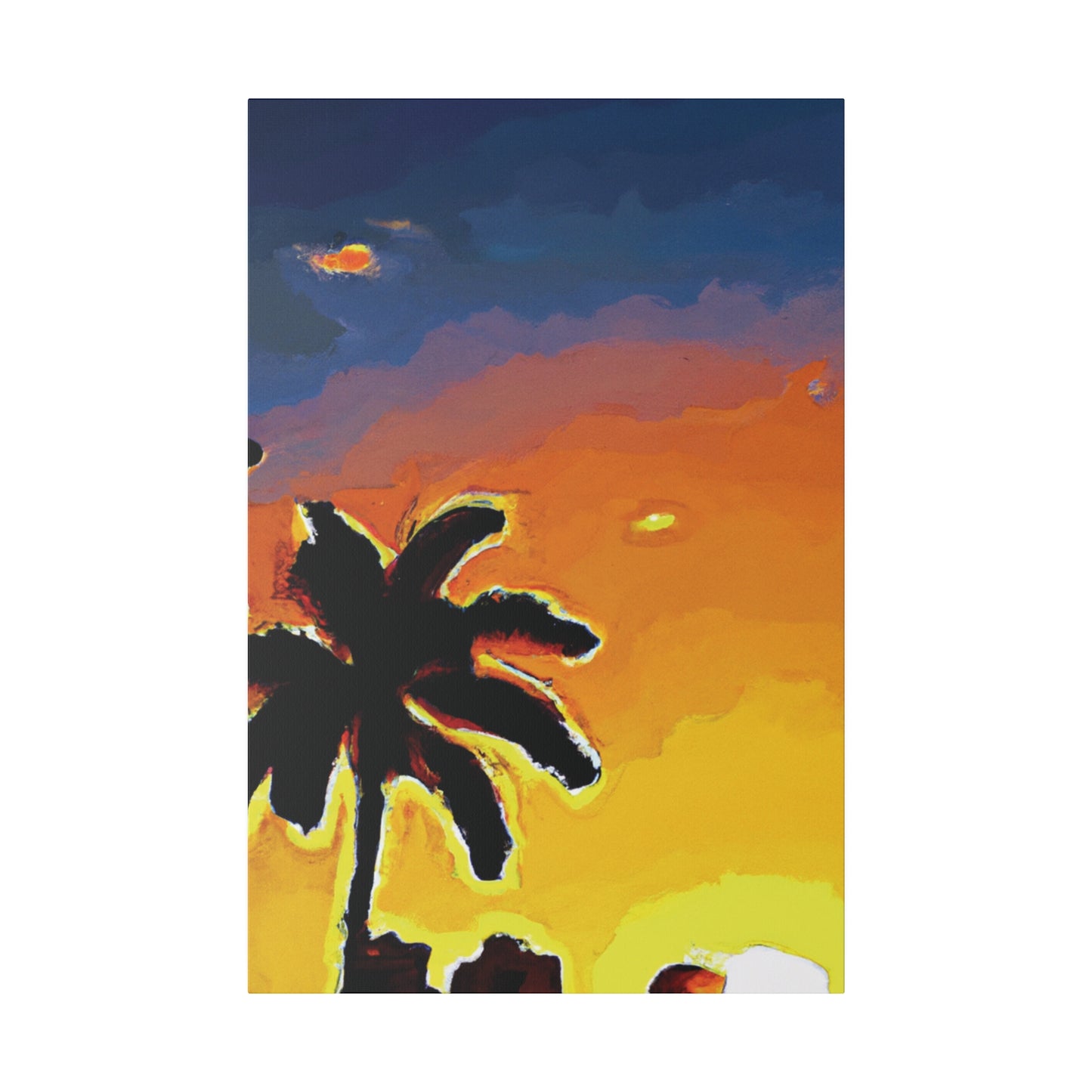 8720W - Miami Beach Sunset Painting Print | Miami | Beach | Sunset | Poster | Home Decor | Wall Art | Canvas
