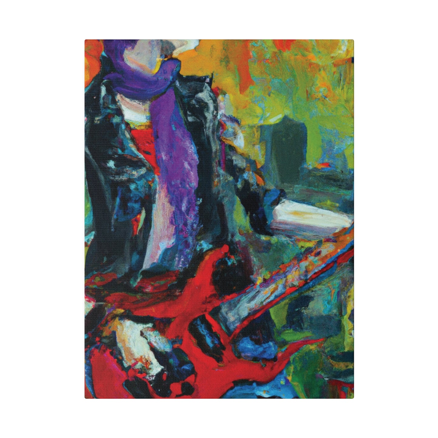 9823K - Rockstar Oil Painting Style Print | Poster | Home Decor | Wall Art | Music Art | Canvas